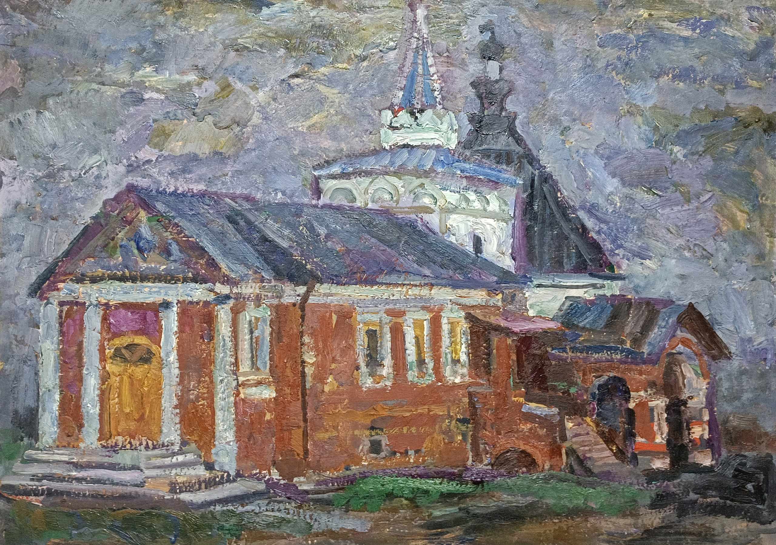 «В Саввино-Сторожевском монастыре» 1978 год. Художник Величко Вадим Семёнович