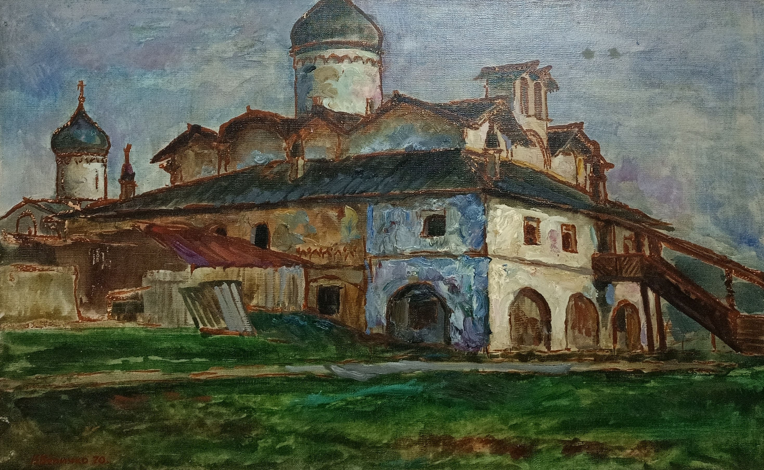 «Новгород. Церковь Жен-мироносиц» 1970 год. Художник Величко Вадим Семёнович