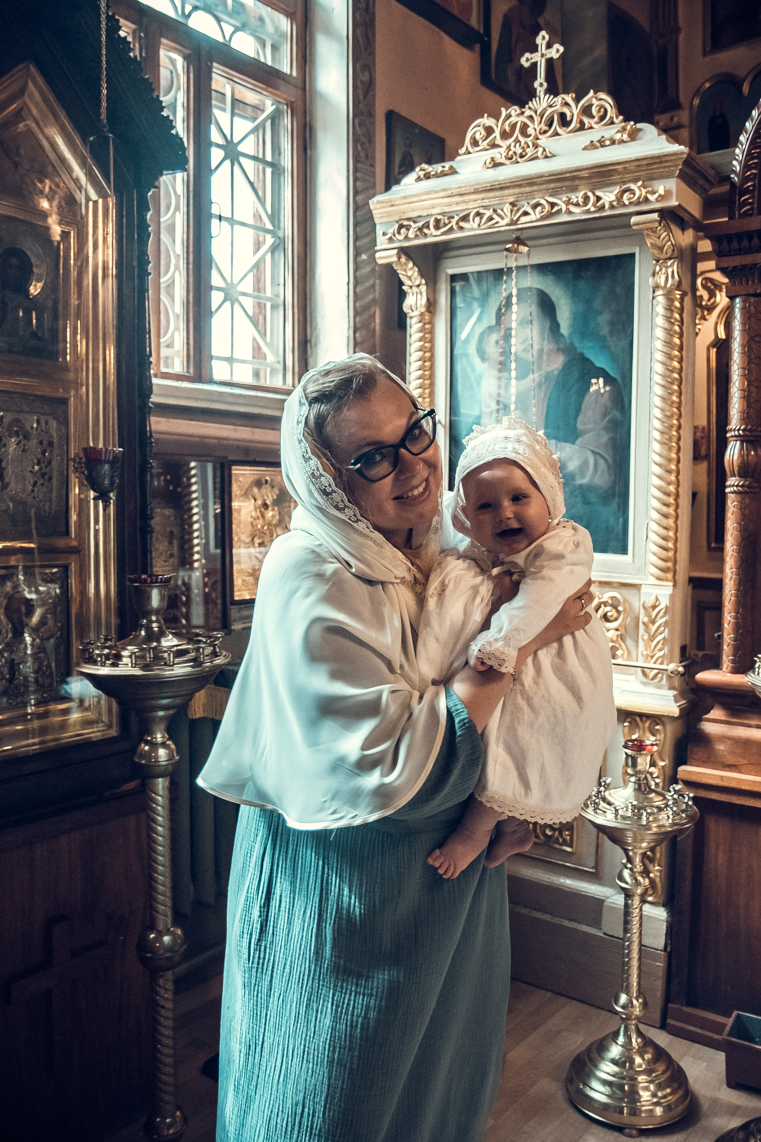 Таинство Крещения Алёны в Церкви Сретения Господня. Детский и семейный фотограф в Пушкино, Мытищи, Москва Сергеева Светлана