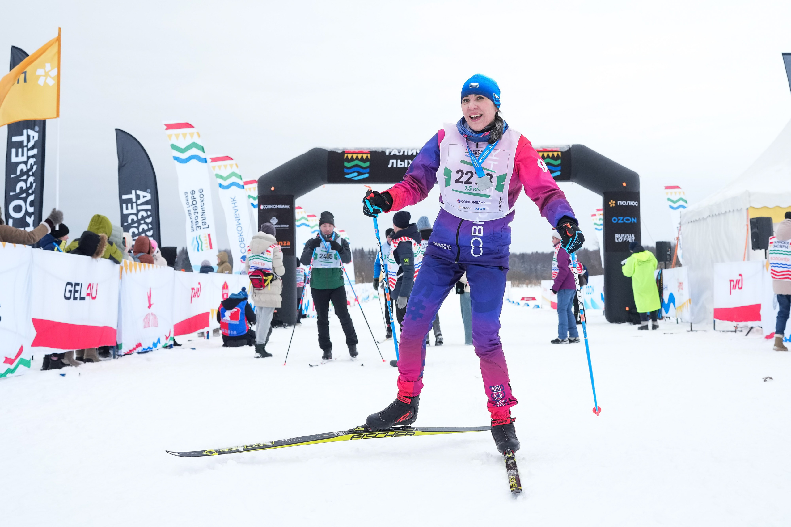 Галичское заозерье лыжный марафон Совкомбанк. Репортажный фотограф Сергей Сажин г. Ярославль