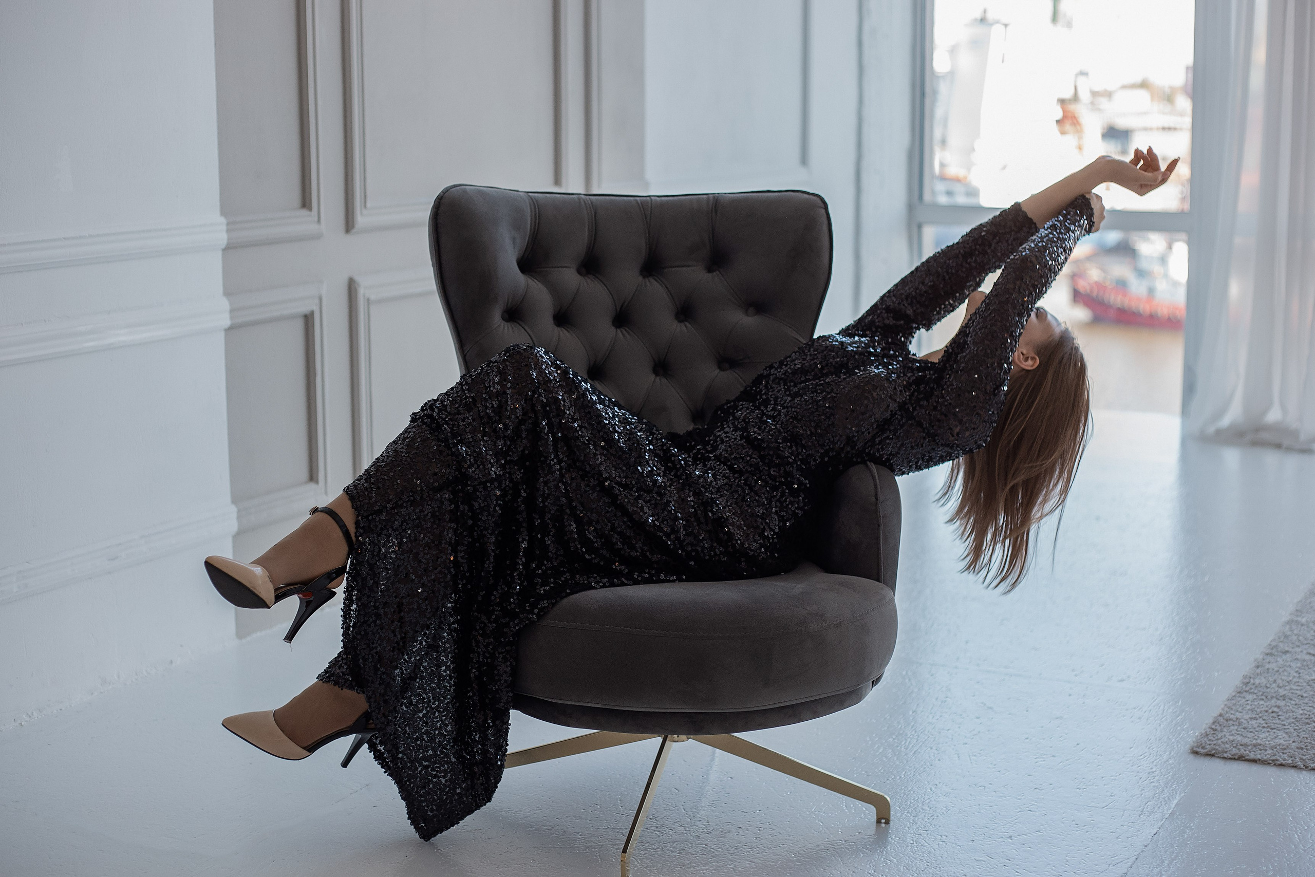 Вечернее платье в паетках. Https://malovafoto.ru