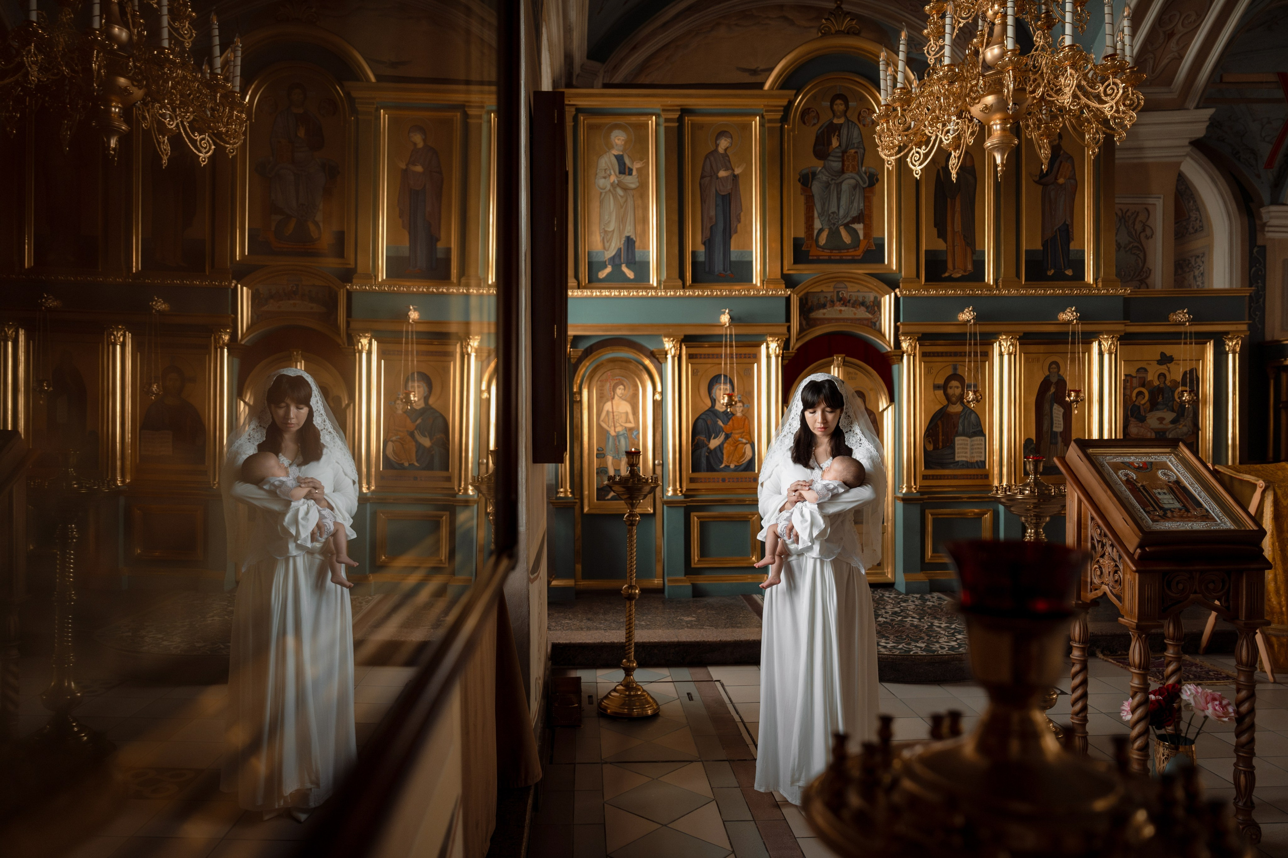 Крещение Василисы в Храме Николая Чудотворца в Заяицком. Фото- и видеосъёмка крещения и венчания. Фотограф на крещение Москва