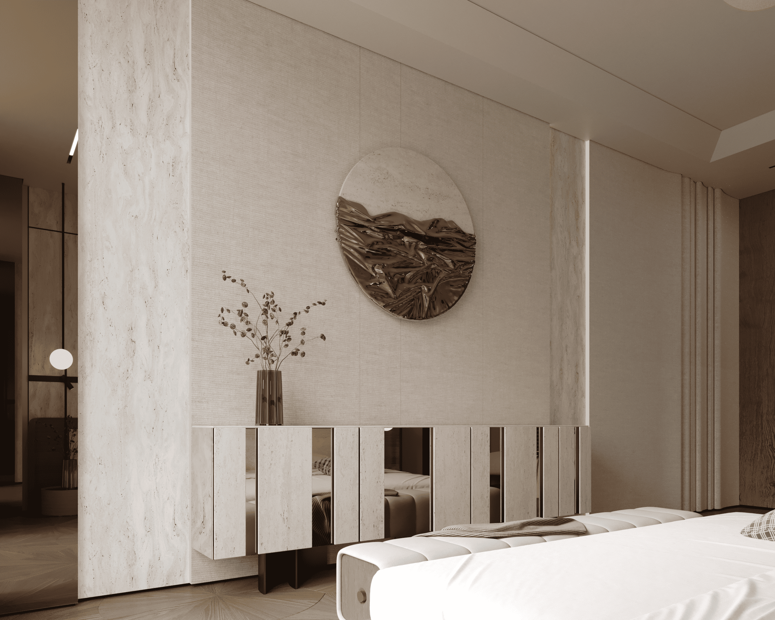 Travertine Warmth. Дизайнер интерьера, мебели Вероника Смовж