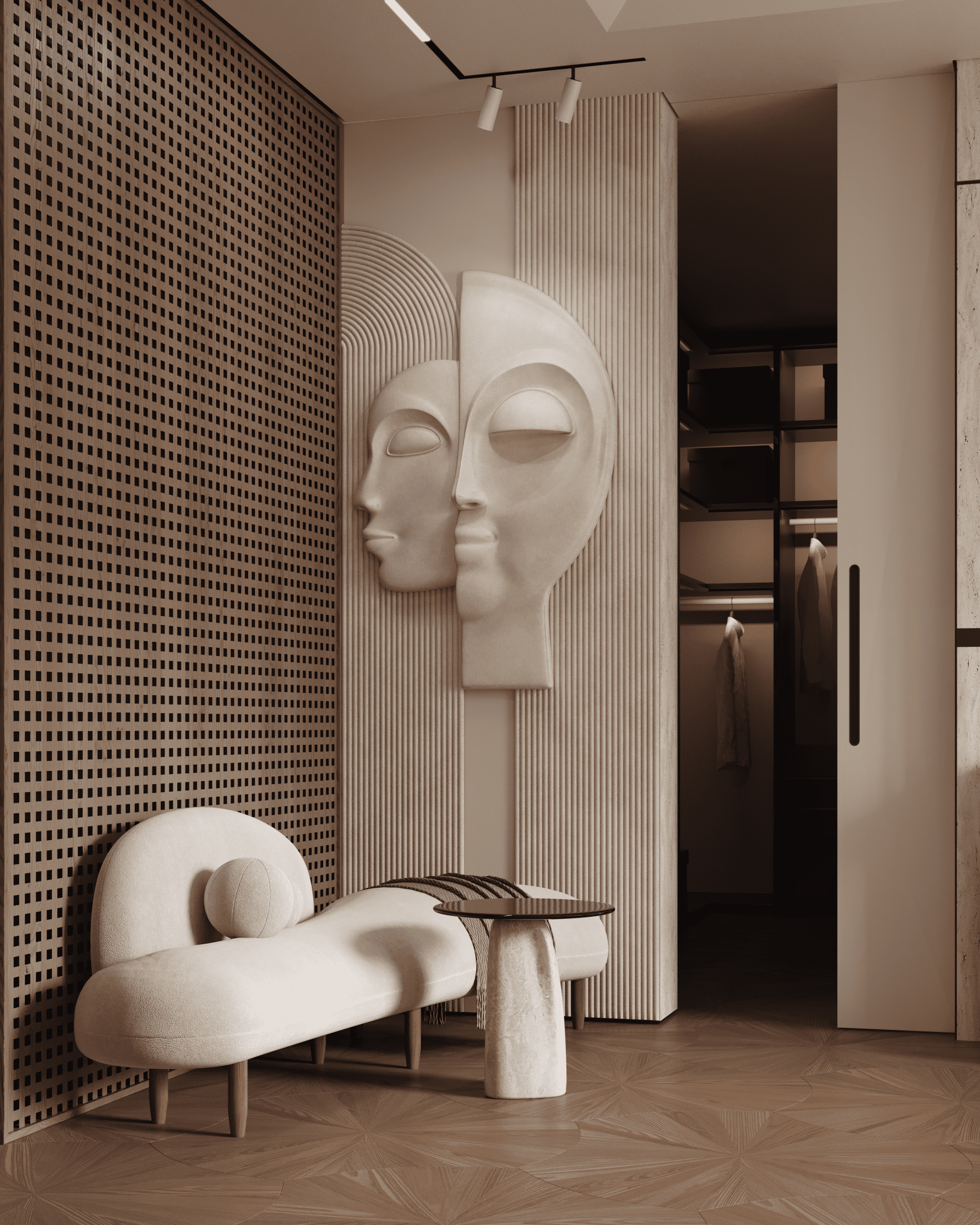 Travertine Warmth. Дизайнер интерьера, мебели Вероника Смовж