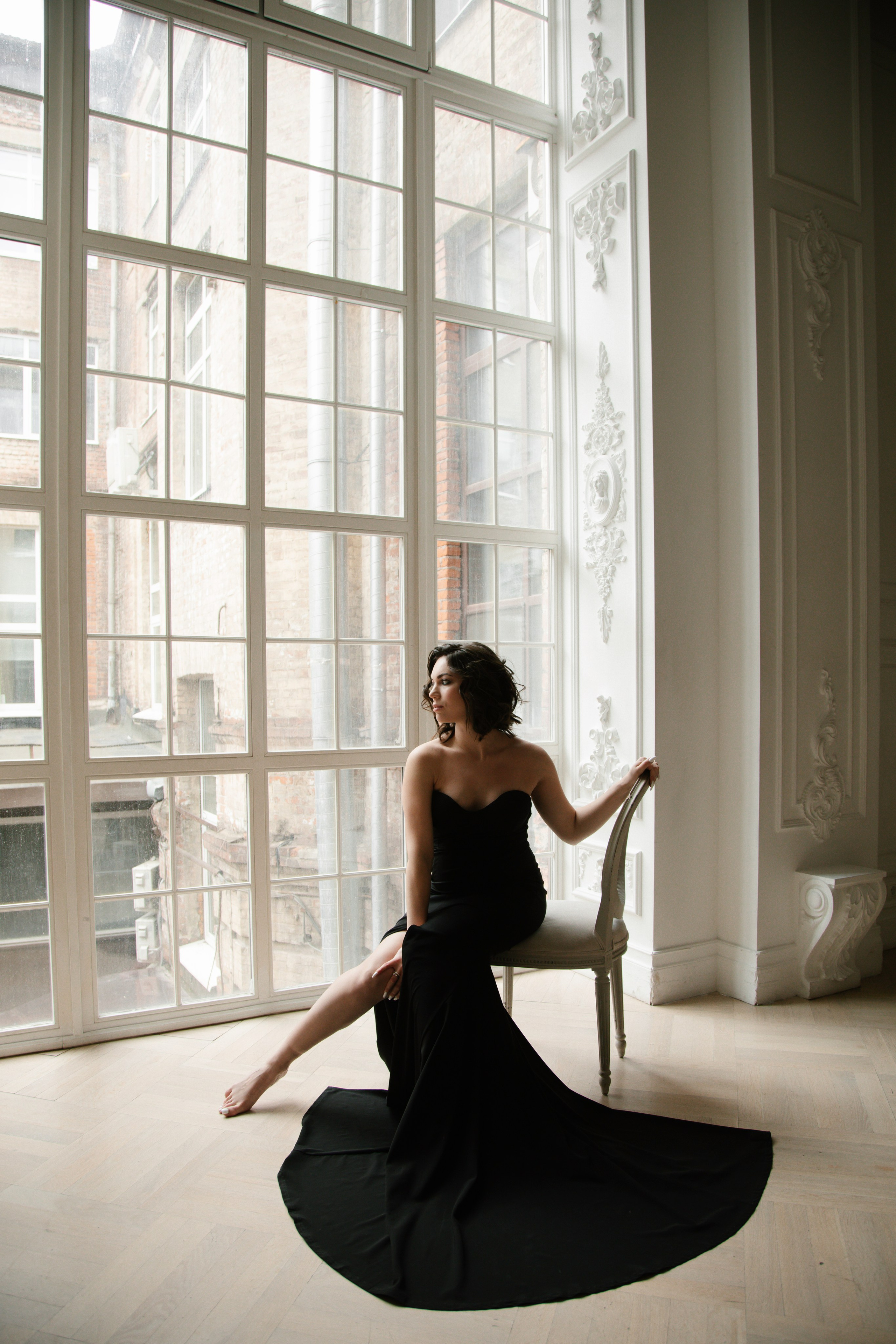 Чёрное платье. Свадебный и семейный фотограф Анастасия Романова в Москве и Московской области