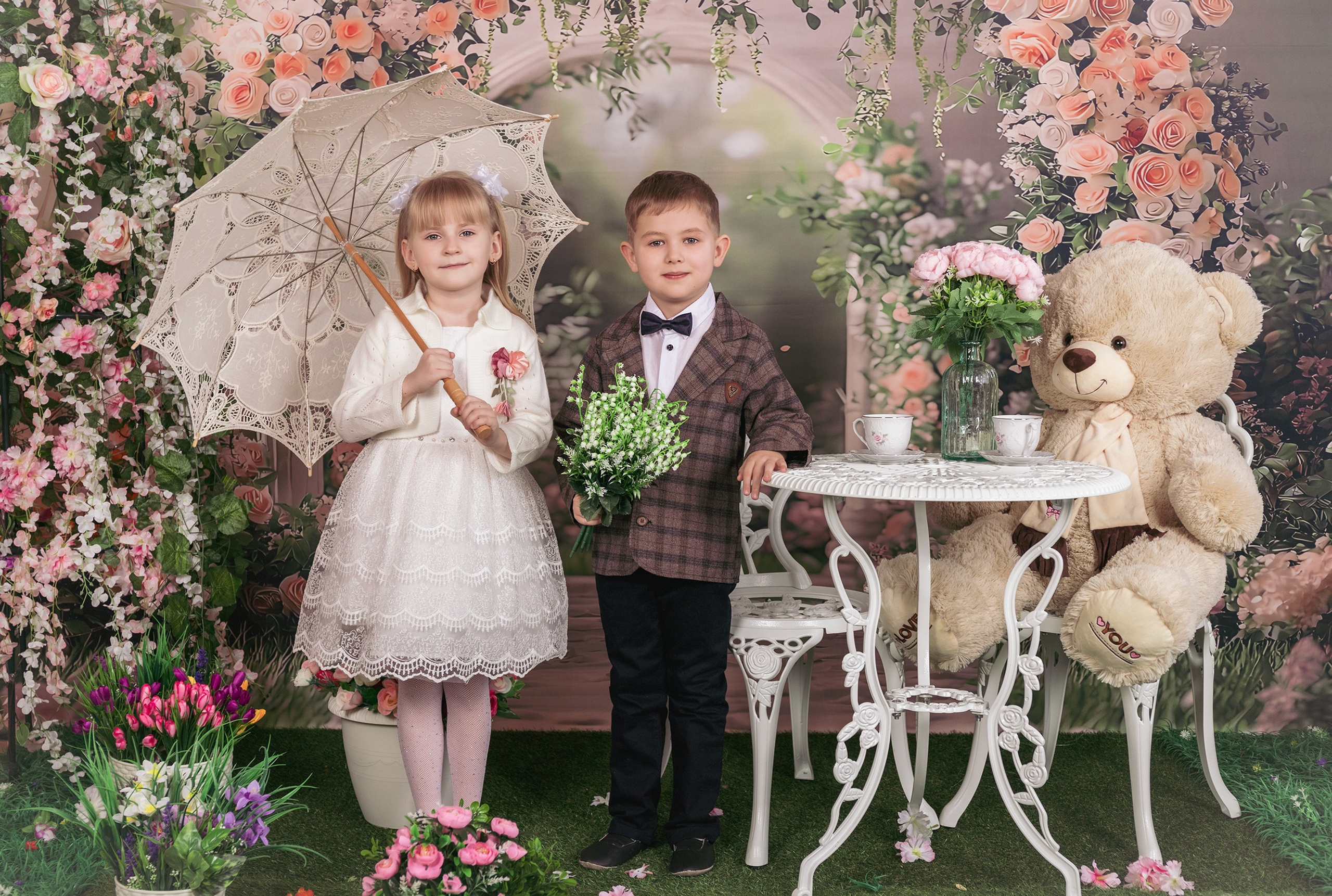 Весенняя фотосессия в ретро стиле. Школьный-дошкольный фотограф в Уфе и Башкирии Вильданов Руслан
