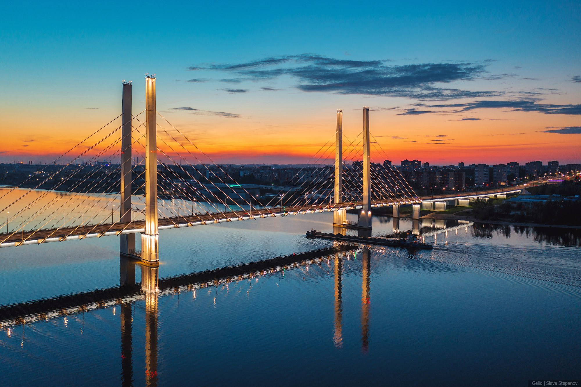 Череповец мост на закате