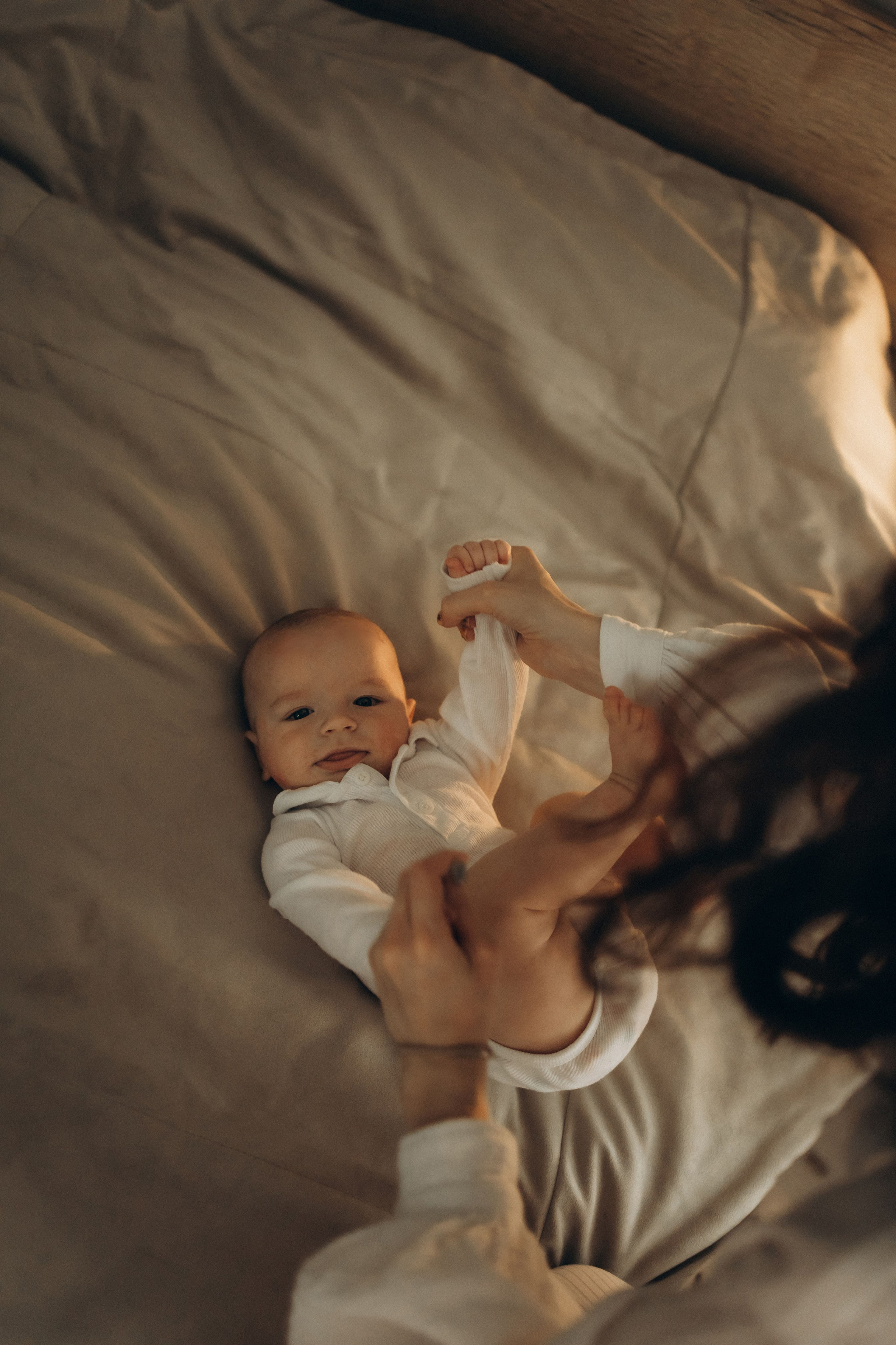 Наташа, Сережа и малыш Левушка. Семейный, домашний, ньюборн фотограф Москва Цветкова Елизавета