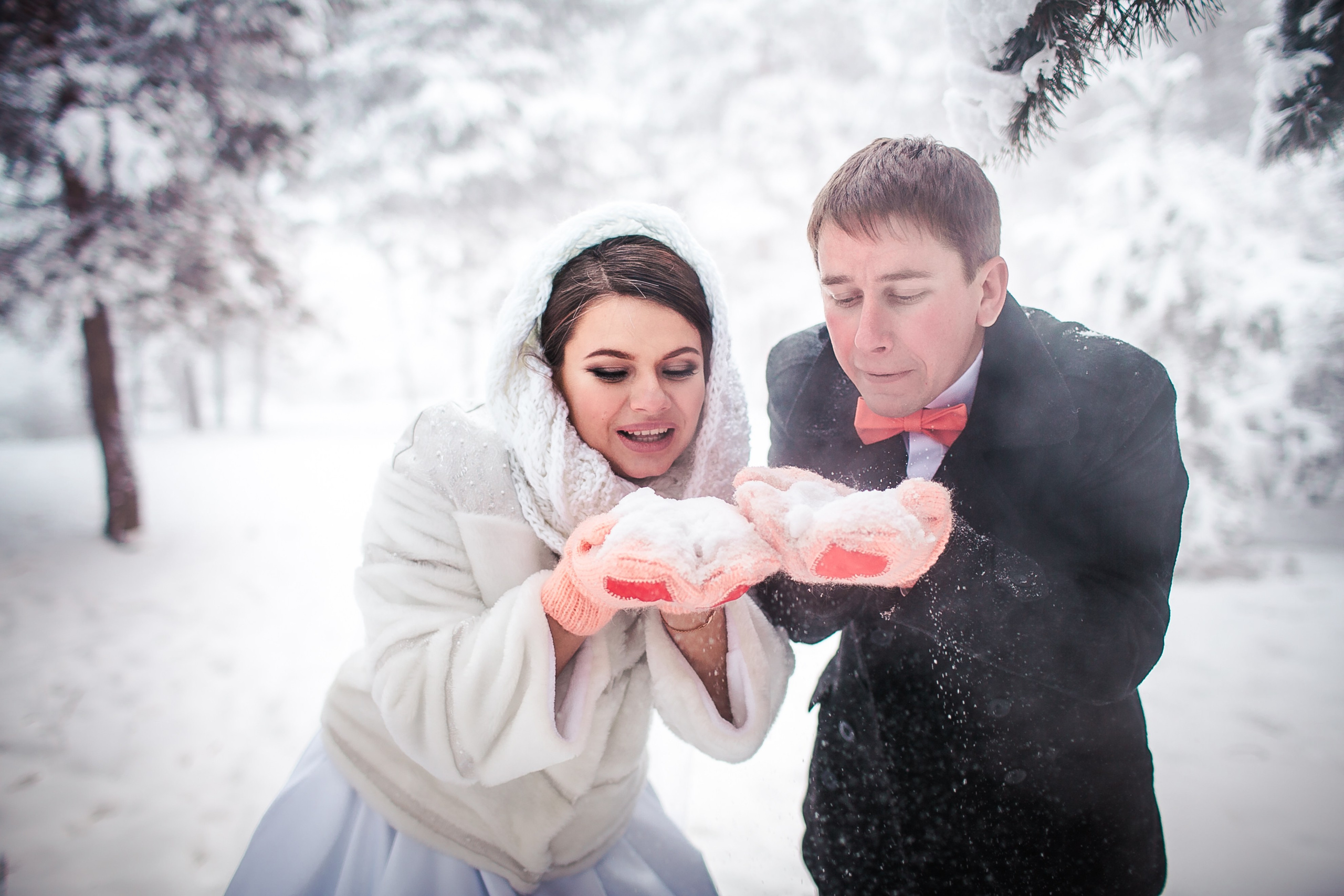 Зимнее свадебное фото. Фотограф Надежда Куин, Якутск