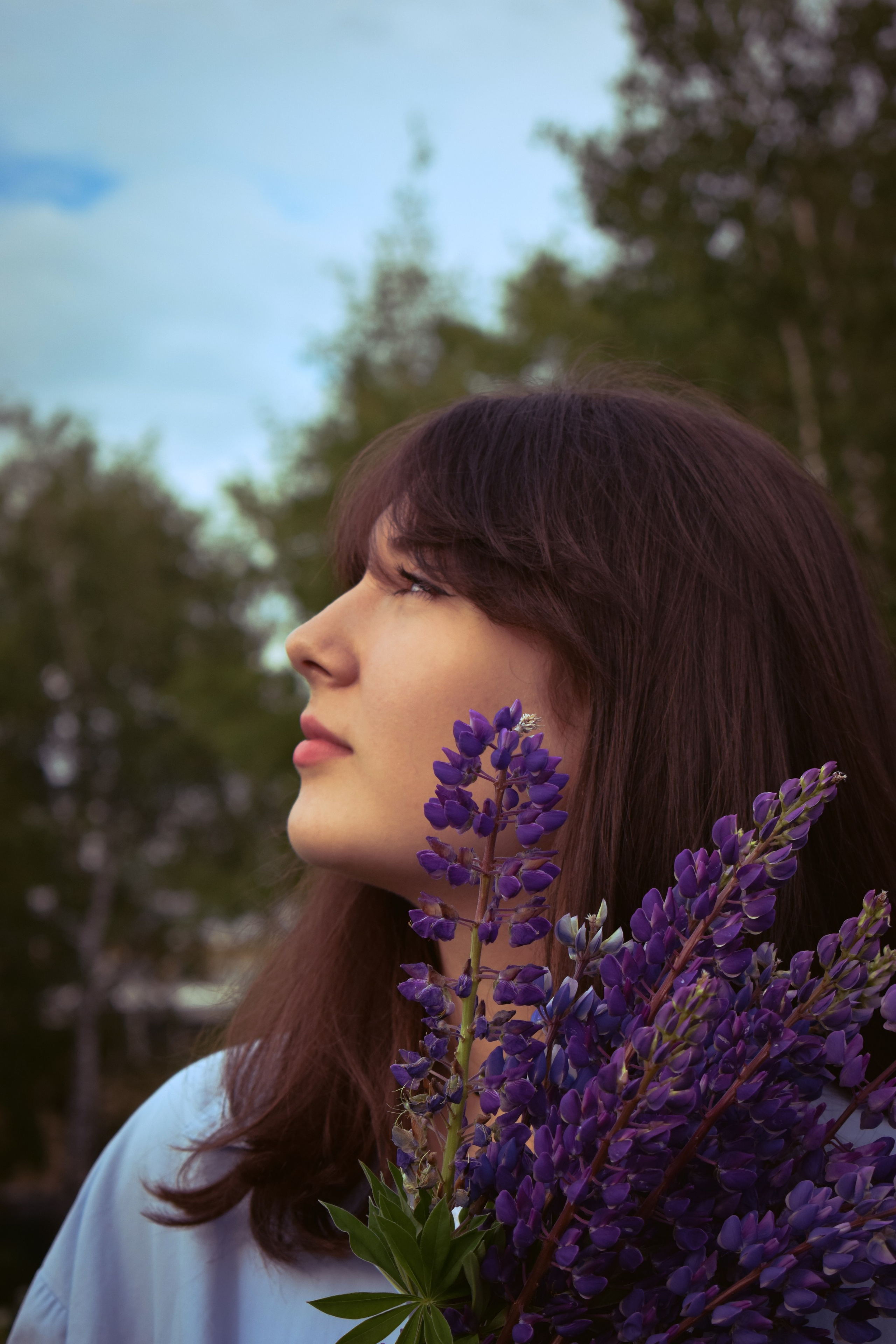 Сьемка в люпинах. Фотограф Москва