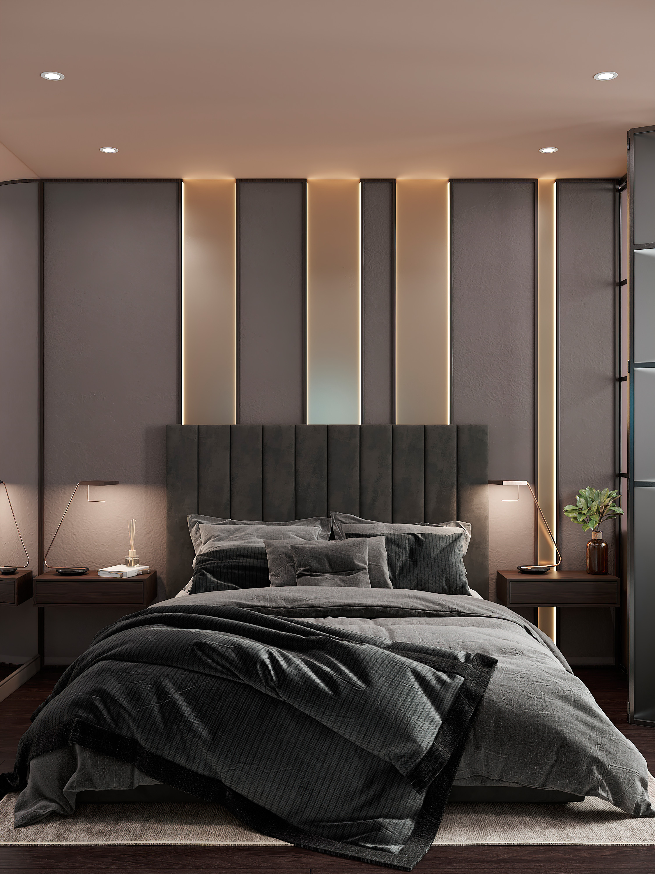 Просторная квартира 100 м² с кальянной зоной и темной спальней-кабинетом. Батракова Наталья дизайнер интерьеров Санкт-Петербург Москва Архангель