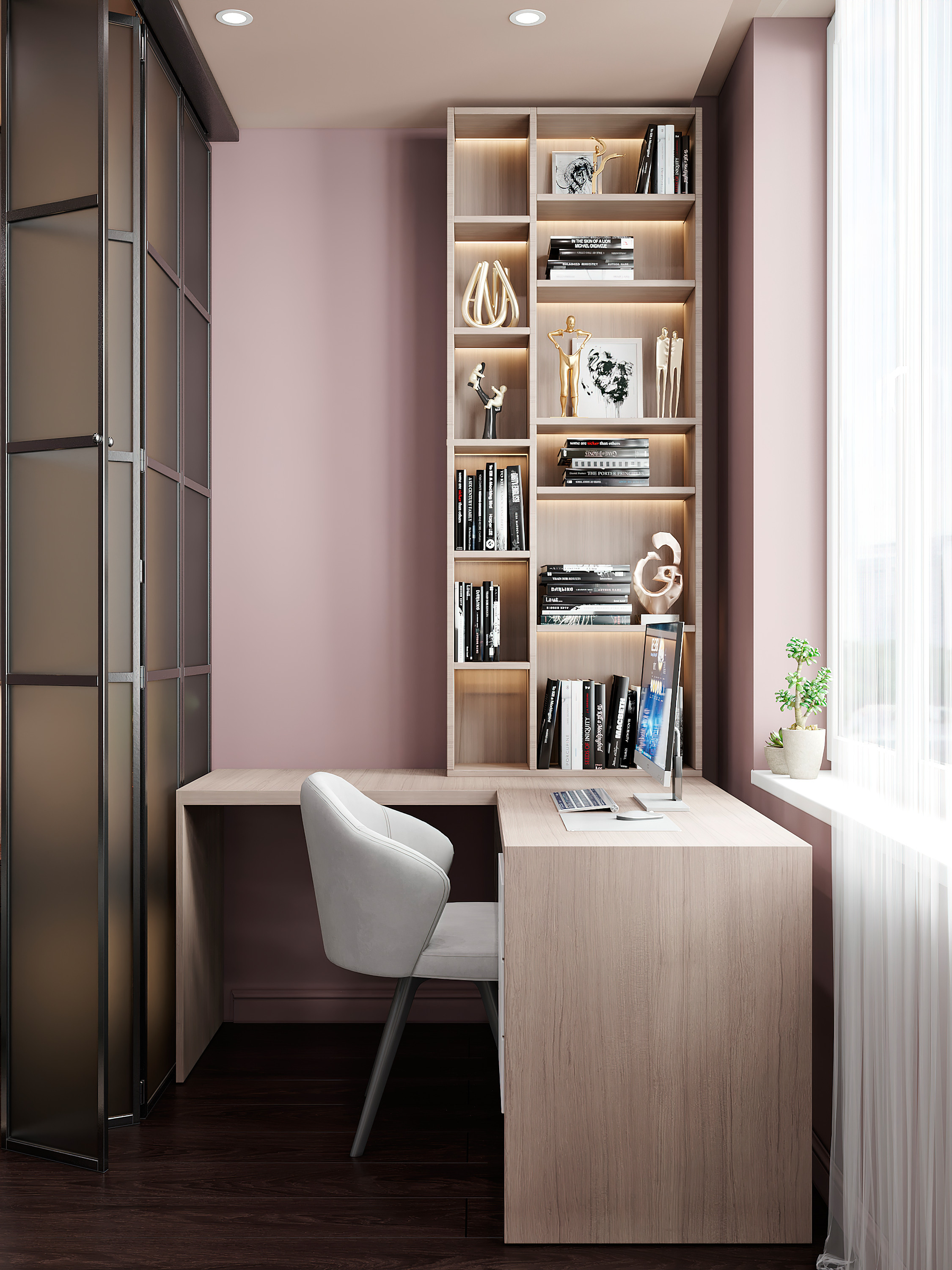 Просторная квартира 100 м² с кальянной зоной и темной спальней-кабинетом. Батракова Наталья дизайнер интерьеров Санкт-Петербург Москва Архангель