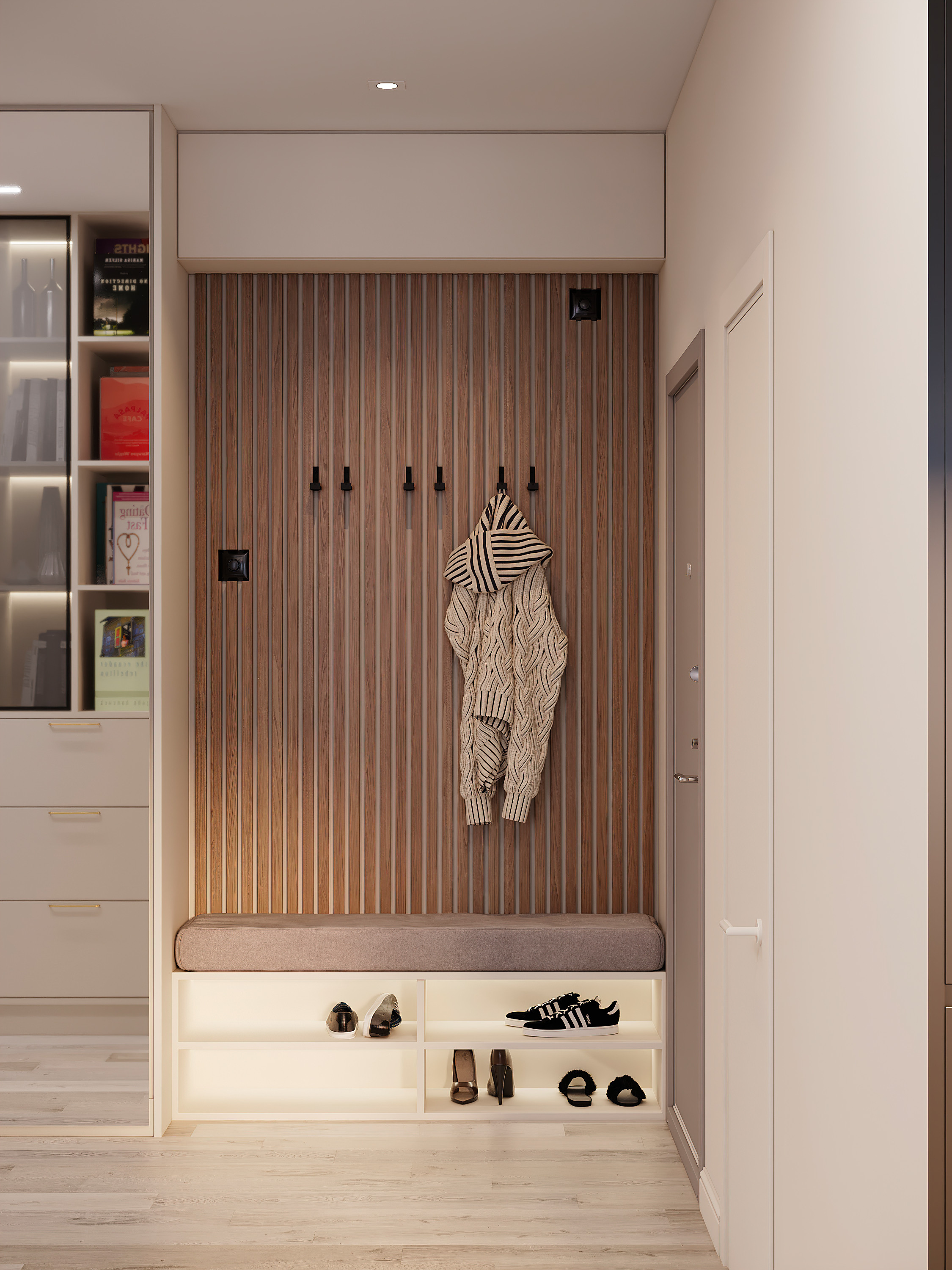 Просторная квартира 100 м² с кальянной зоной и темной спальней-кабинетом. Батракова Наталья дизайнер интерьеров Санкт-Петербург Москва Архангель