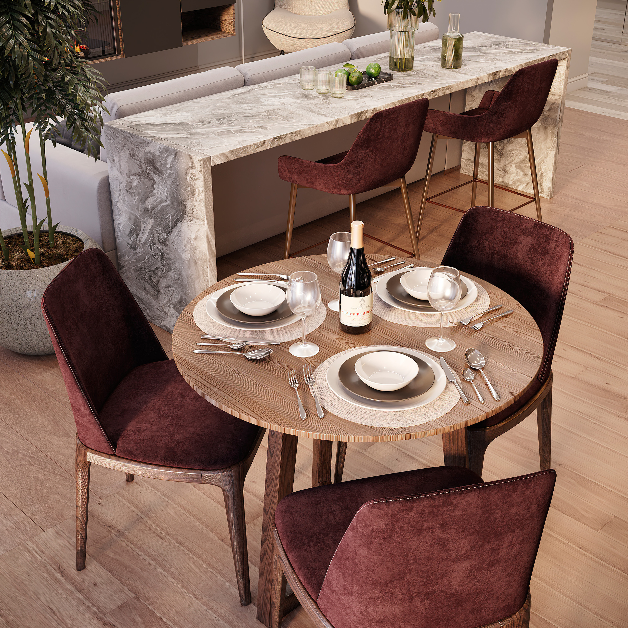 Просторная квартира 100 м² с кальянной зоной и темной спальней-кабинетом. Батракова Наталья дизайнер интерьеров Санкт-Петербург Москва Архангель