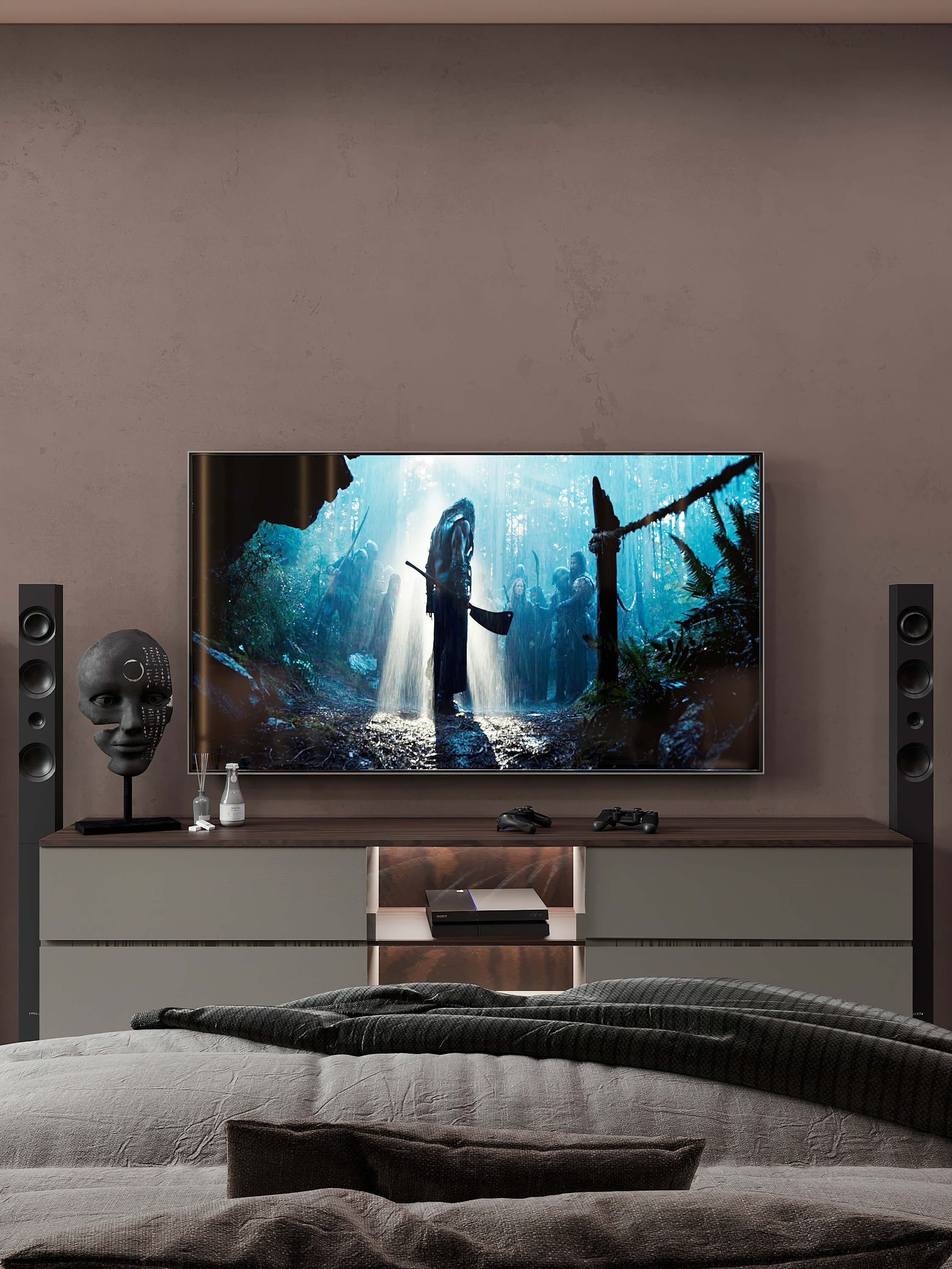 Просторная квартира 100 м² с кальянной зоной и темной спальней-кабинетом. Батракова Наталья дизайнер интерьеров Санкт-Петербург Москва Архангель