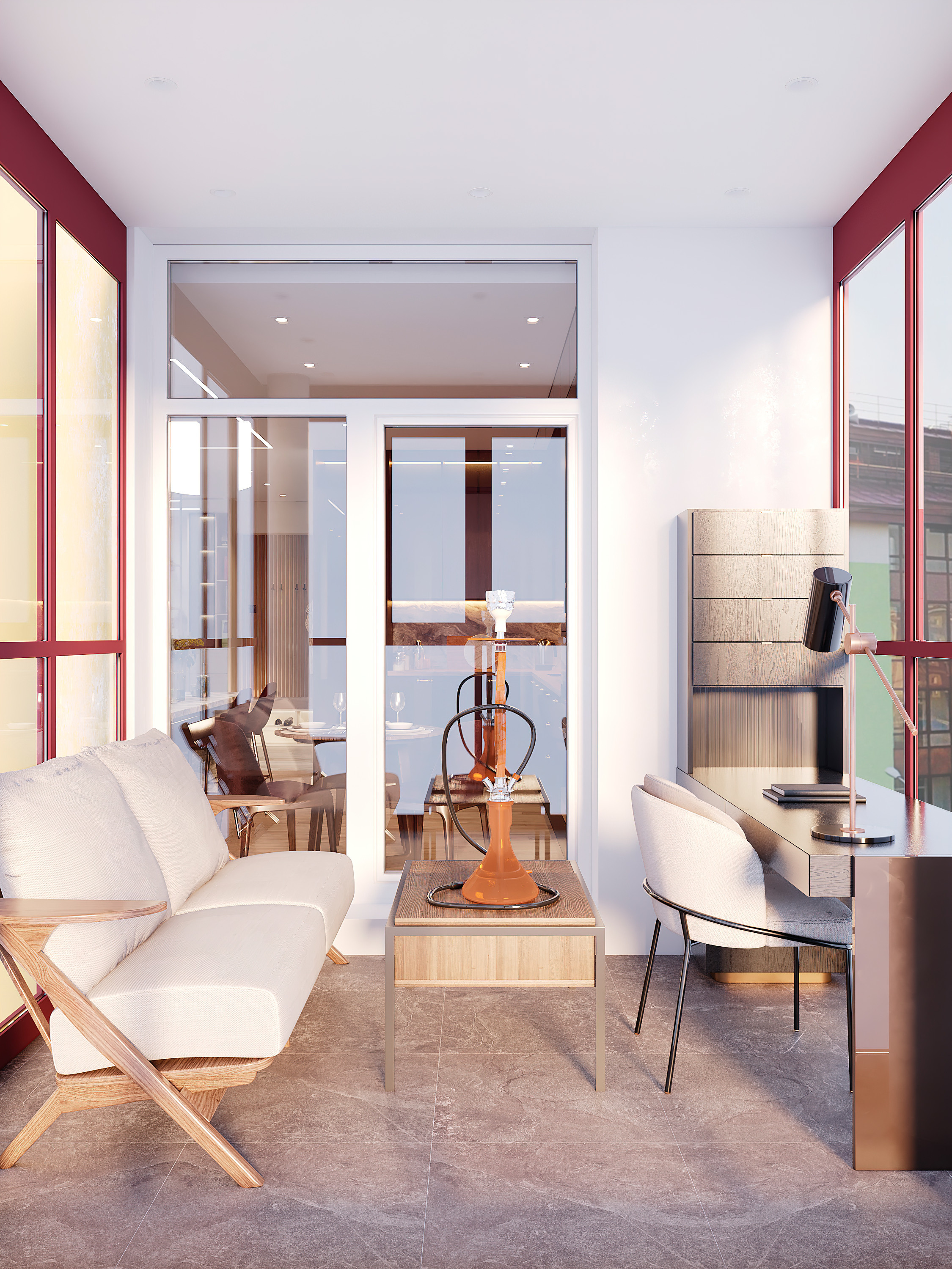 Просторная квартира 100 м² с кальянной зоной и темной спальней-кабинетом. Батракова Наталья дизайнер интерьеров Санкт-Петербург Москва Архангель