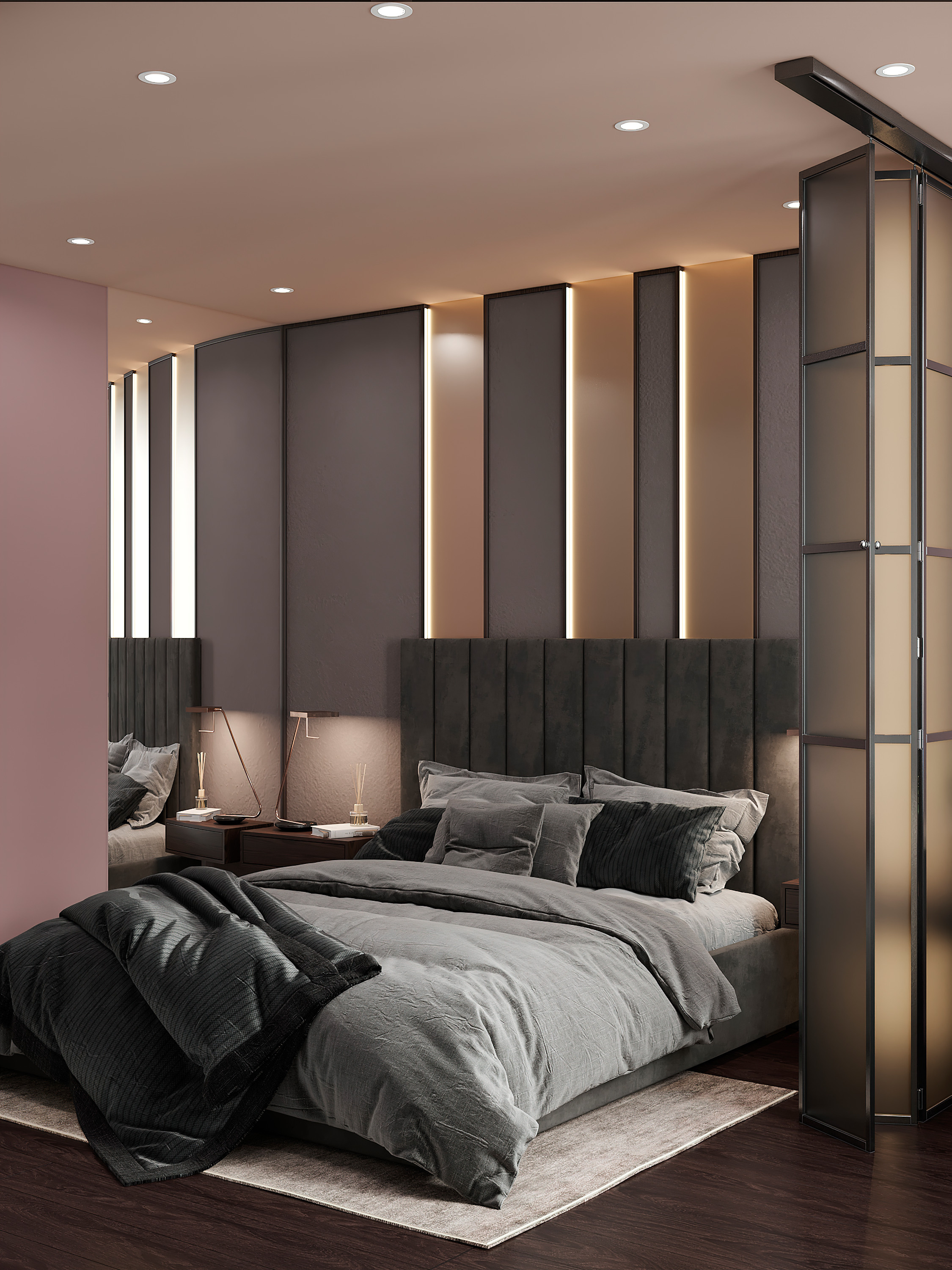 Просторная квартира 100 м² с кальянной зоной и темной спальней-кабинетом. Батракова Наталья дизайнер интерьеров Санкт-Петербург Москва Архангель