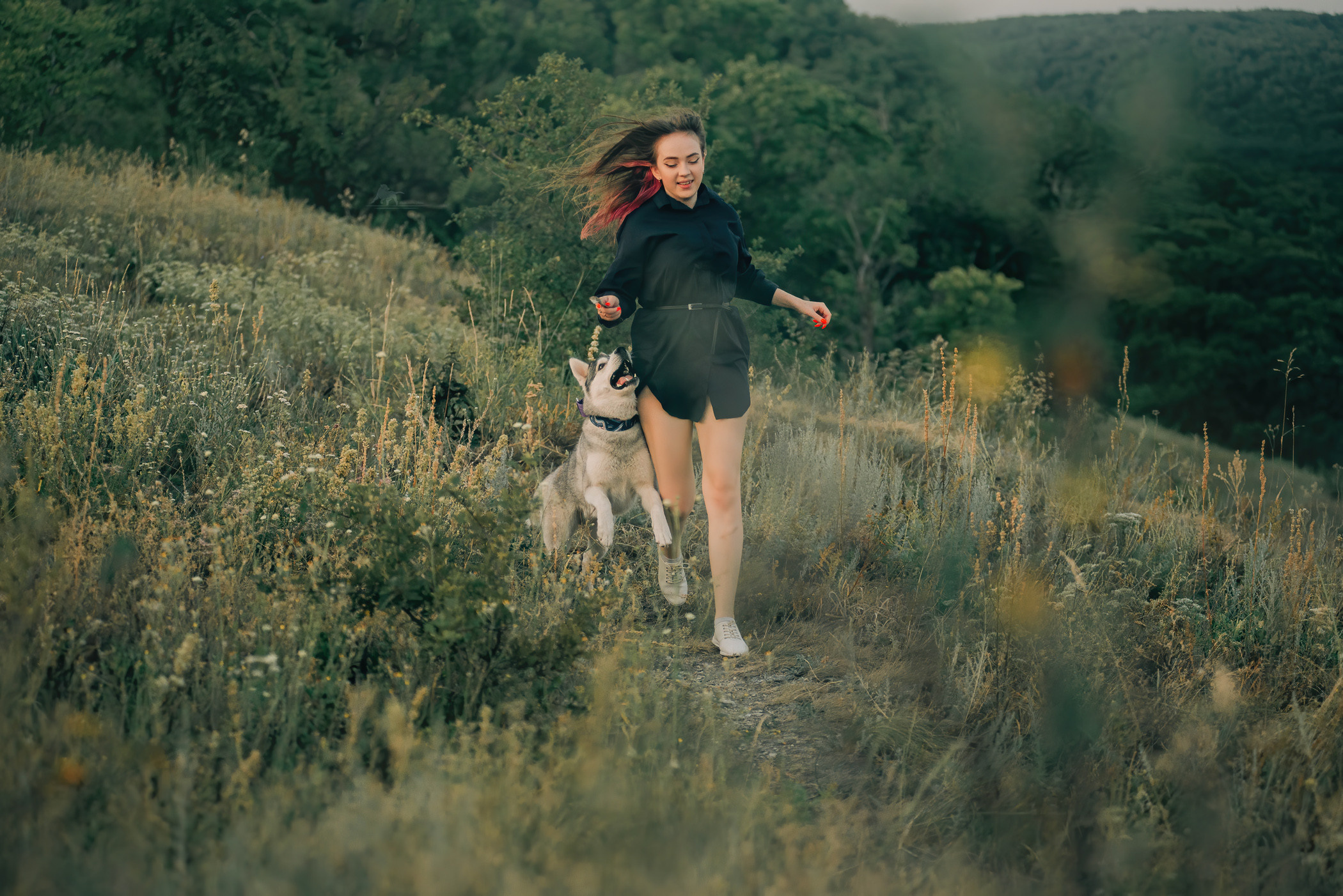 Хаски Грейс и Настя. Фотограф — анималист Саратов/Москва|Плужникова Юлия