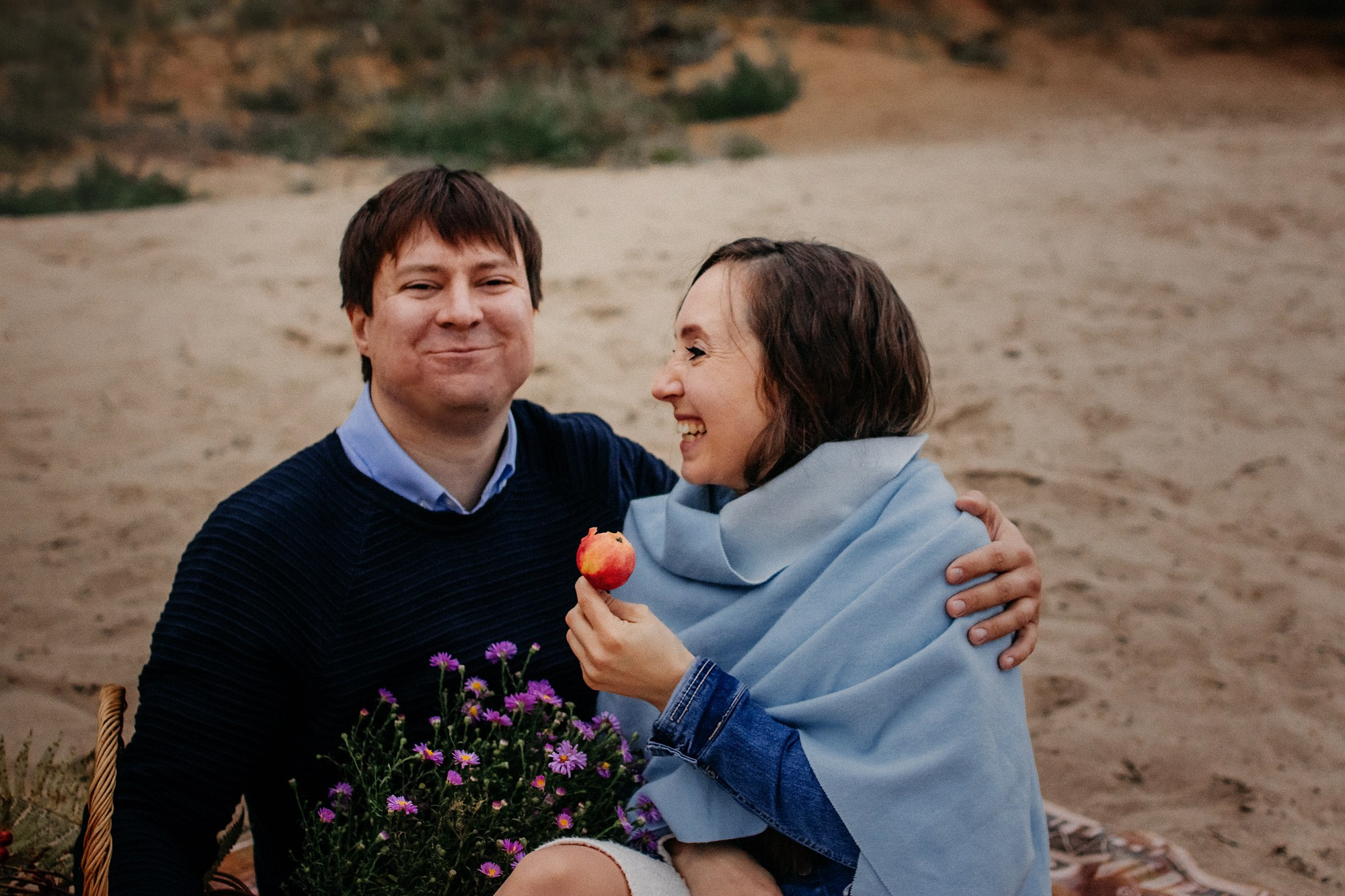 Наталья, Илья и фоксы. Фотограф Наталья Потапова