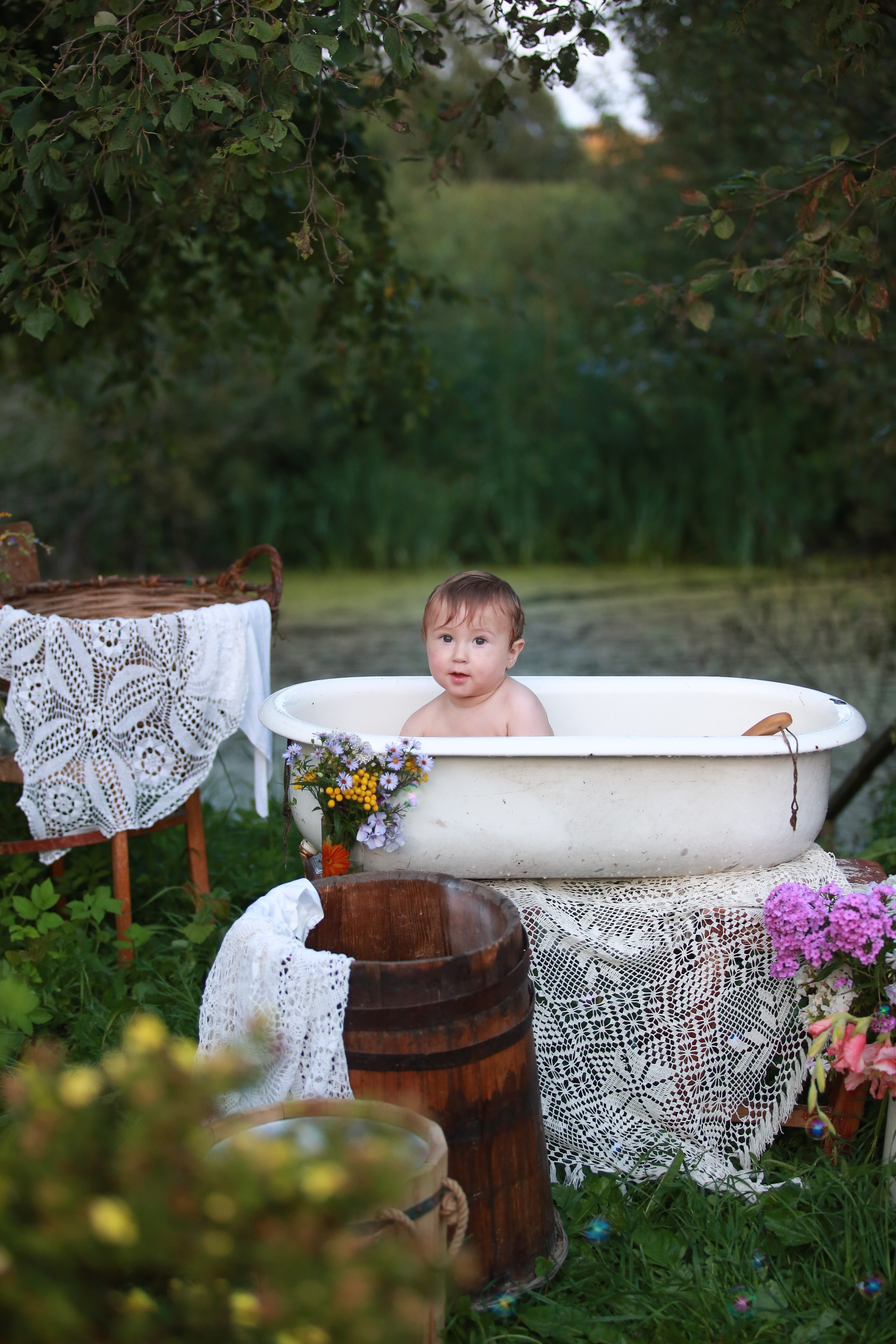 Проект «Ретро стирка на реке». Семейный и детский фотограф в Москве Мария Быкова