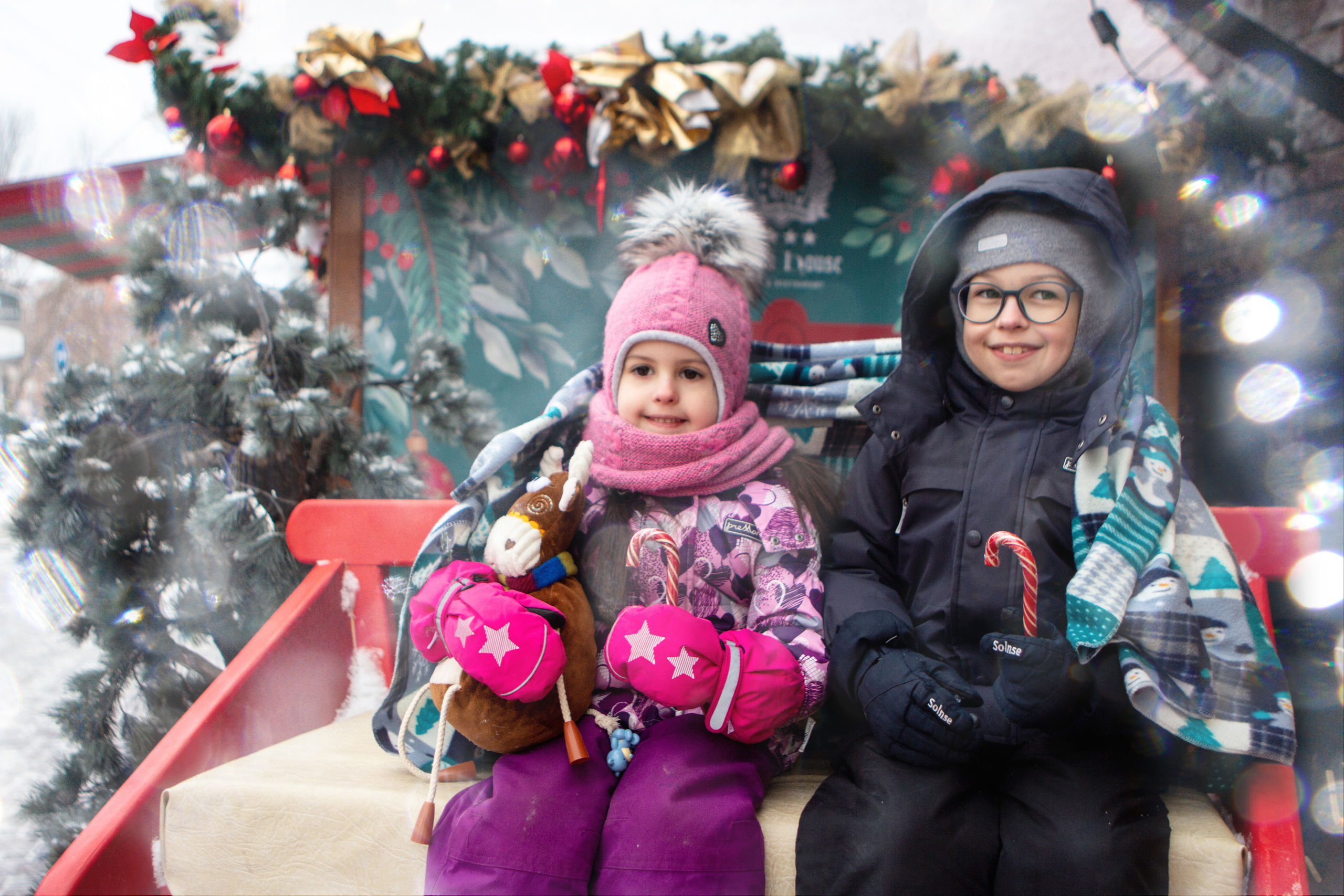 Волшебная зимняя прогулка для Иры и ее деток