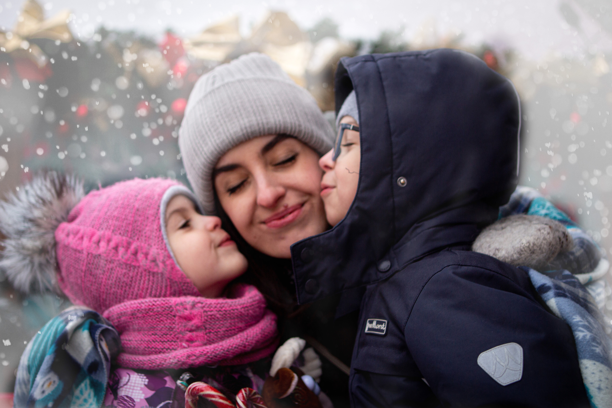 Волшебная зимняя прогулка для Иры и ее деток