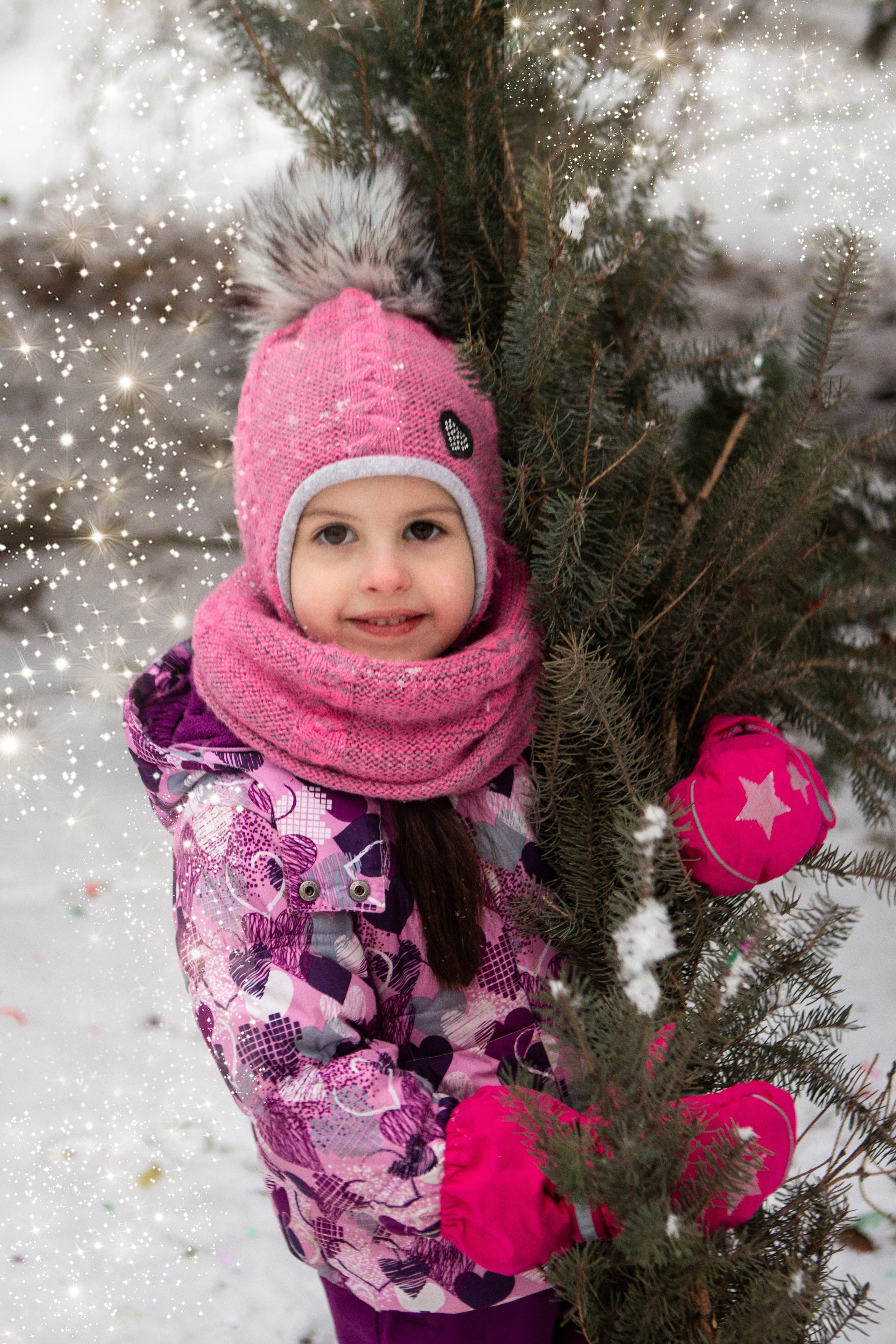 Волшебная зимняя прогулка для Иры и ее деток