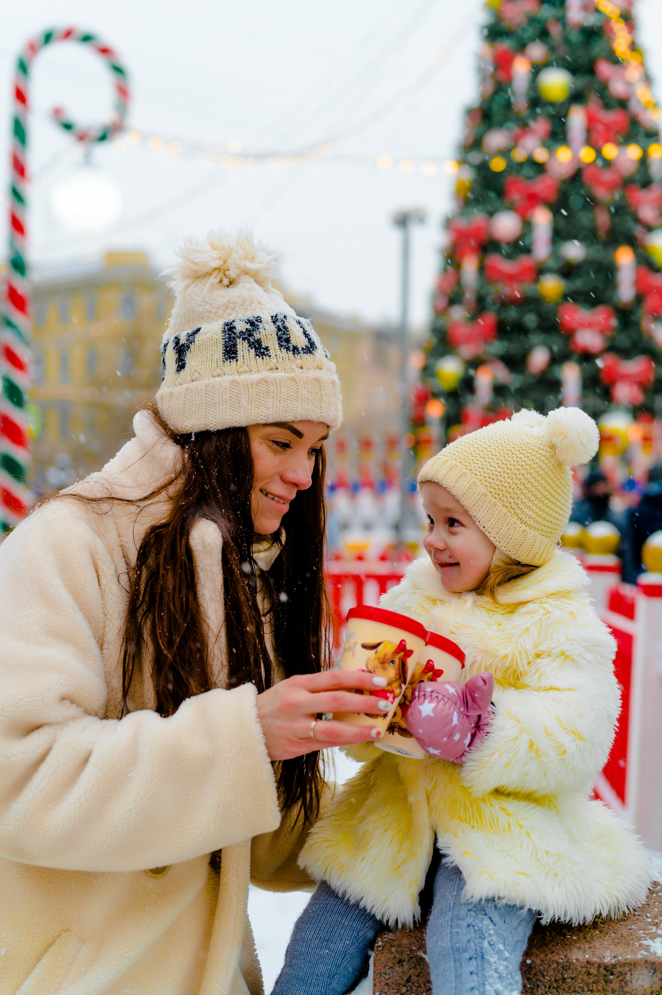 Новогодняя фотосессия на Манежной площади. Свадебный и семейный фотограф Евгения Кононова