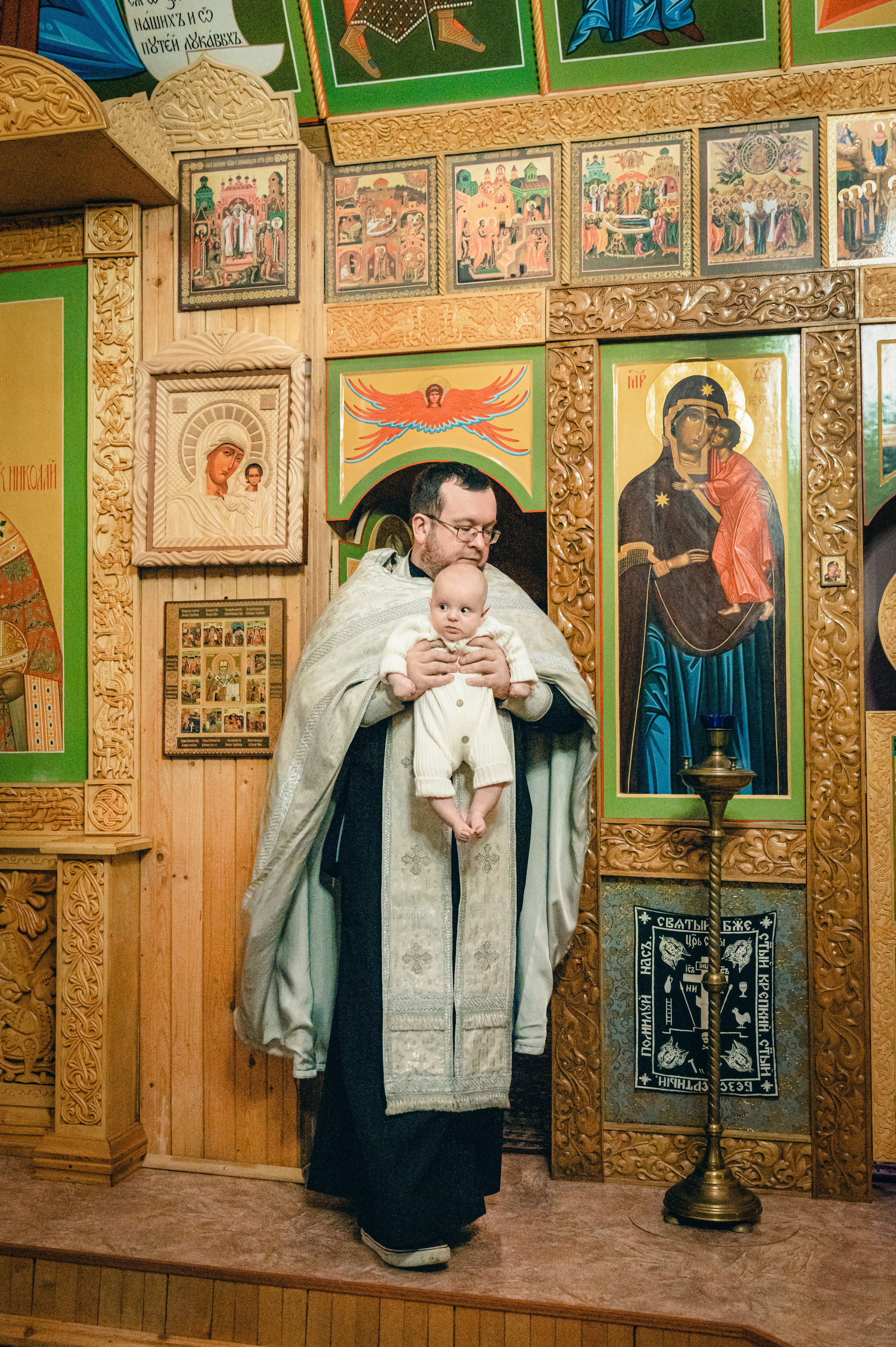 Крещение Макара в с. Дедилово. Фотограф на Крещение Тула и Венчание в Туле, детский и семейный фотограф