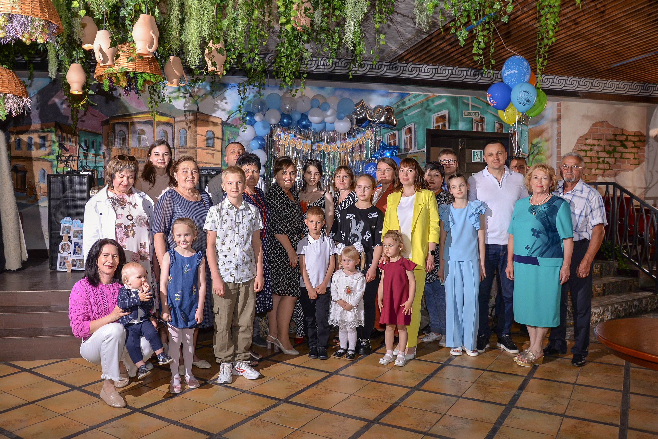 ДР Миша 1 годик, ресторан Форнели. Семейный и свадебный фотограф Галина Абакумова, фотосессии в Белгороде