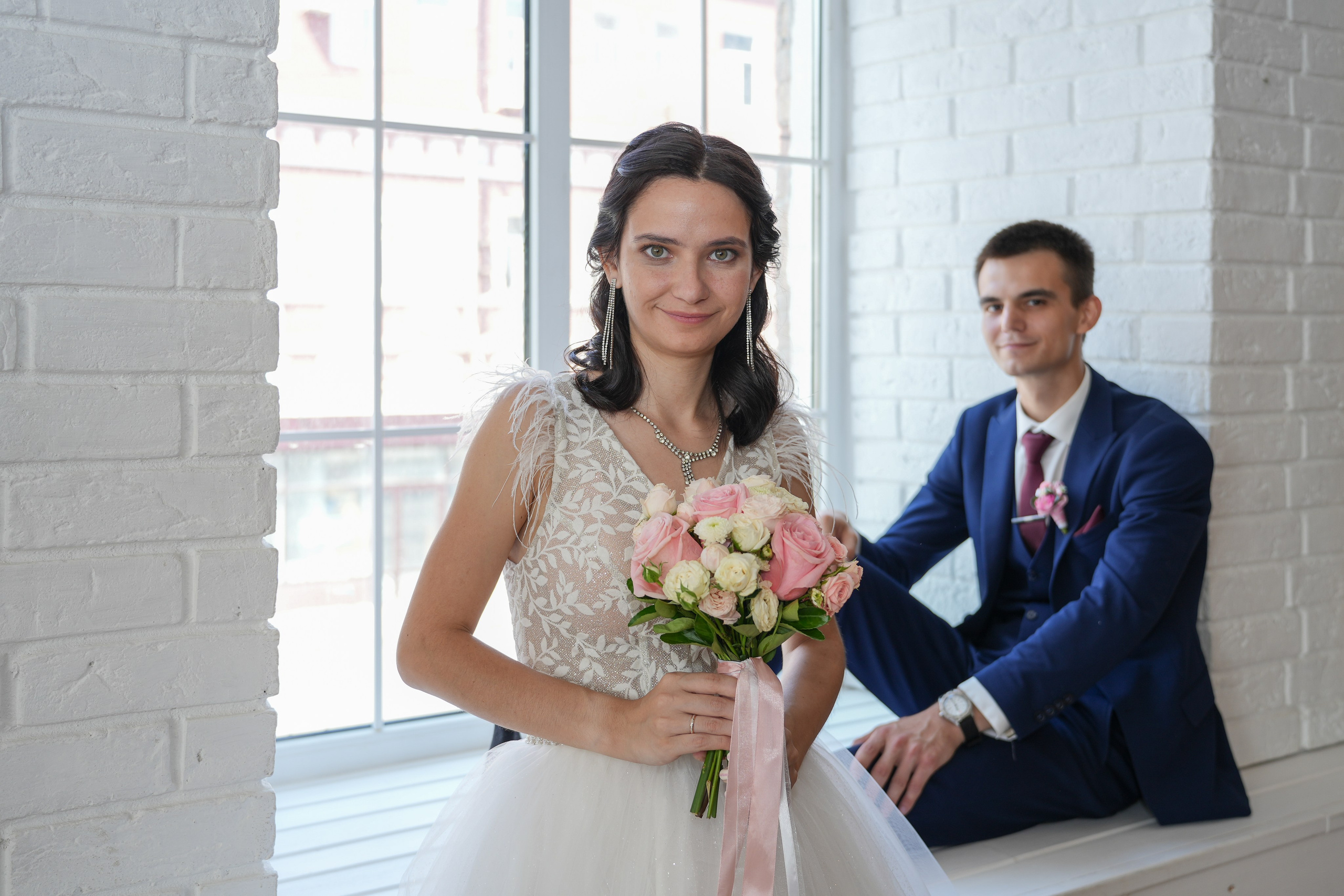 Свадебная фотосессия в интерьерной студии. Семейный фотограф Владимир Просвиркин. г. Самара