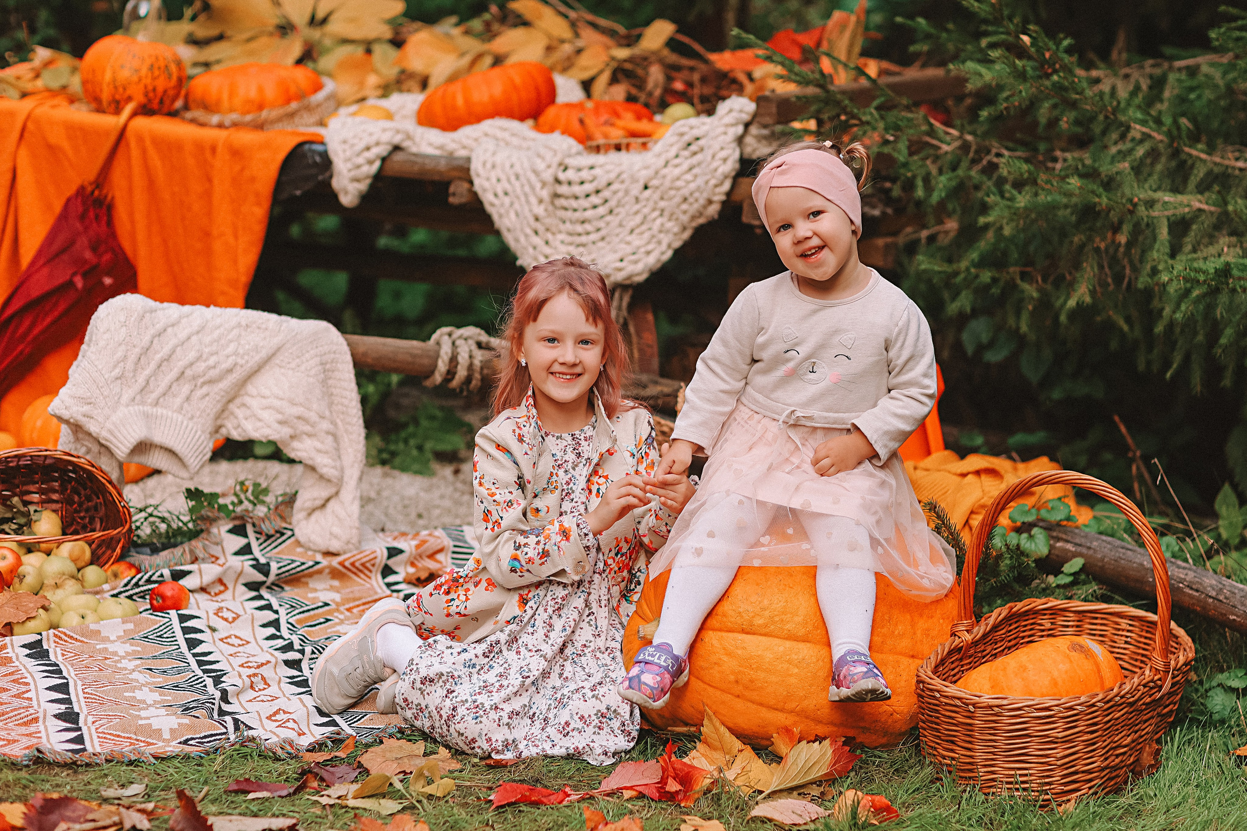 Тыквы. Семейный фотограф Тюмень, фотограф на роды Салмина Мария
