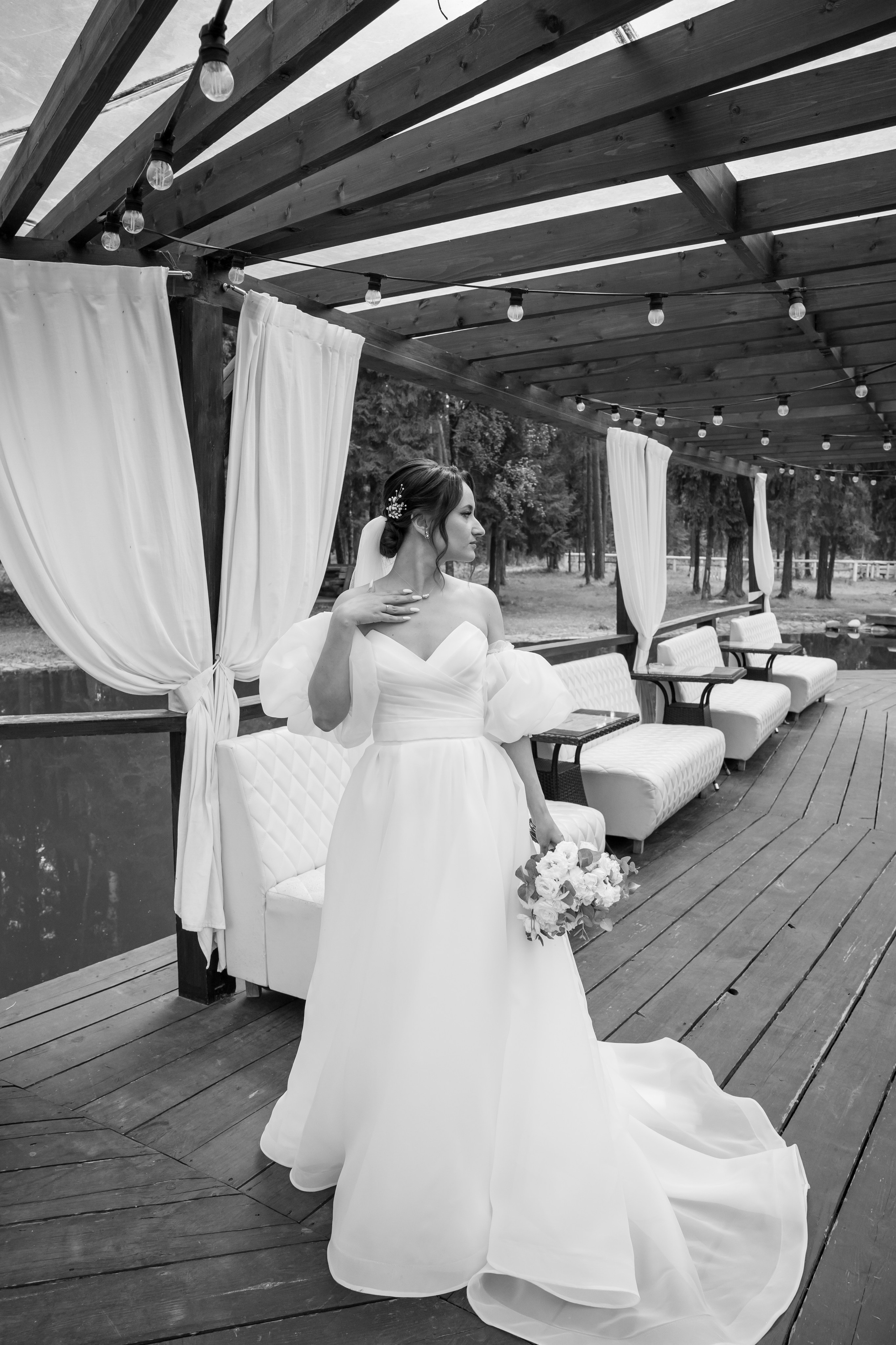 Полина и Дмитрий, загородный клуб «Барин», ЗАГС в г. Пушкино. Свадебный и репортажный фотограф (Москва, Королев и другие)