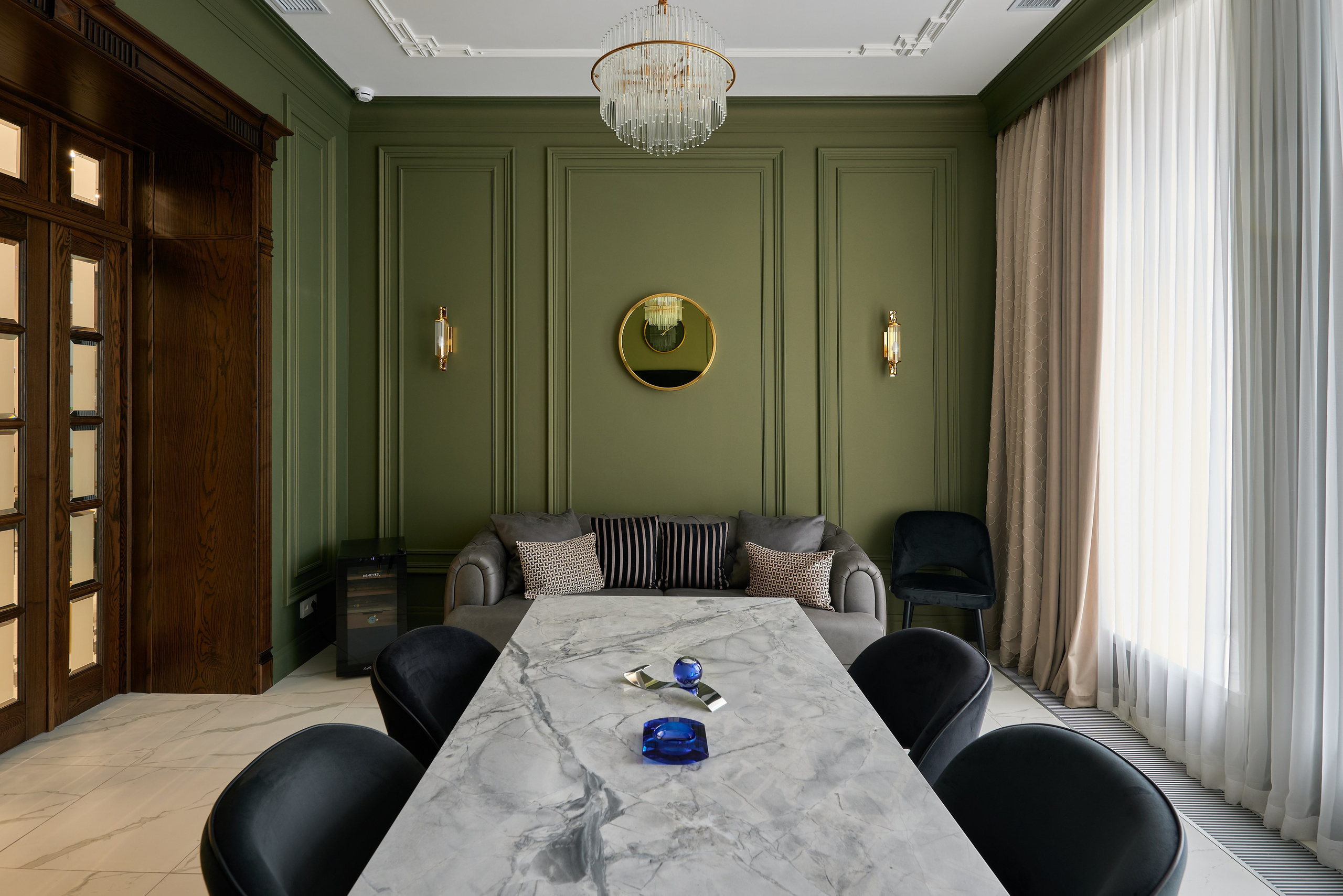 Зеленая комната, Магнитогорск. Абросимов Лев интерьерный и архитектурный фотограф