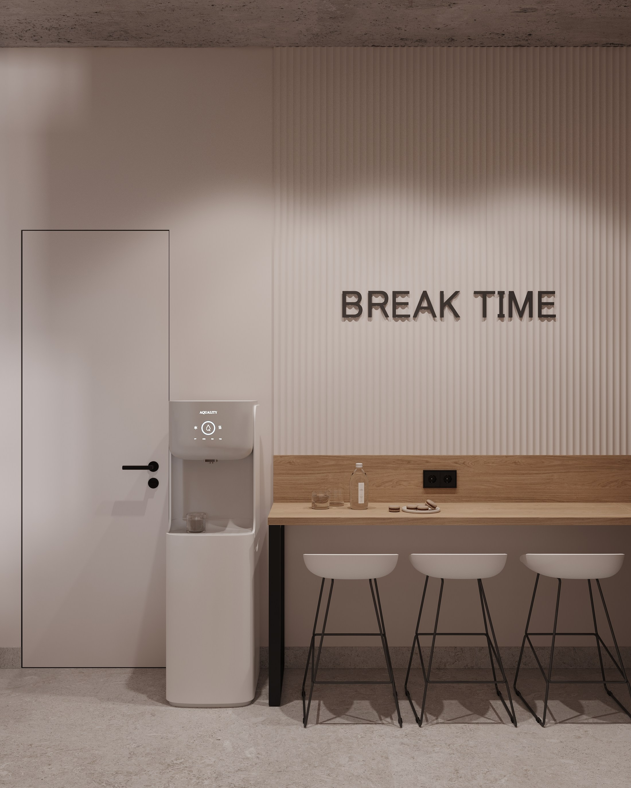 Офис компании «Мединвест». Дизайн интерьера, 3D-визуализация Владивосток