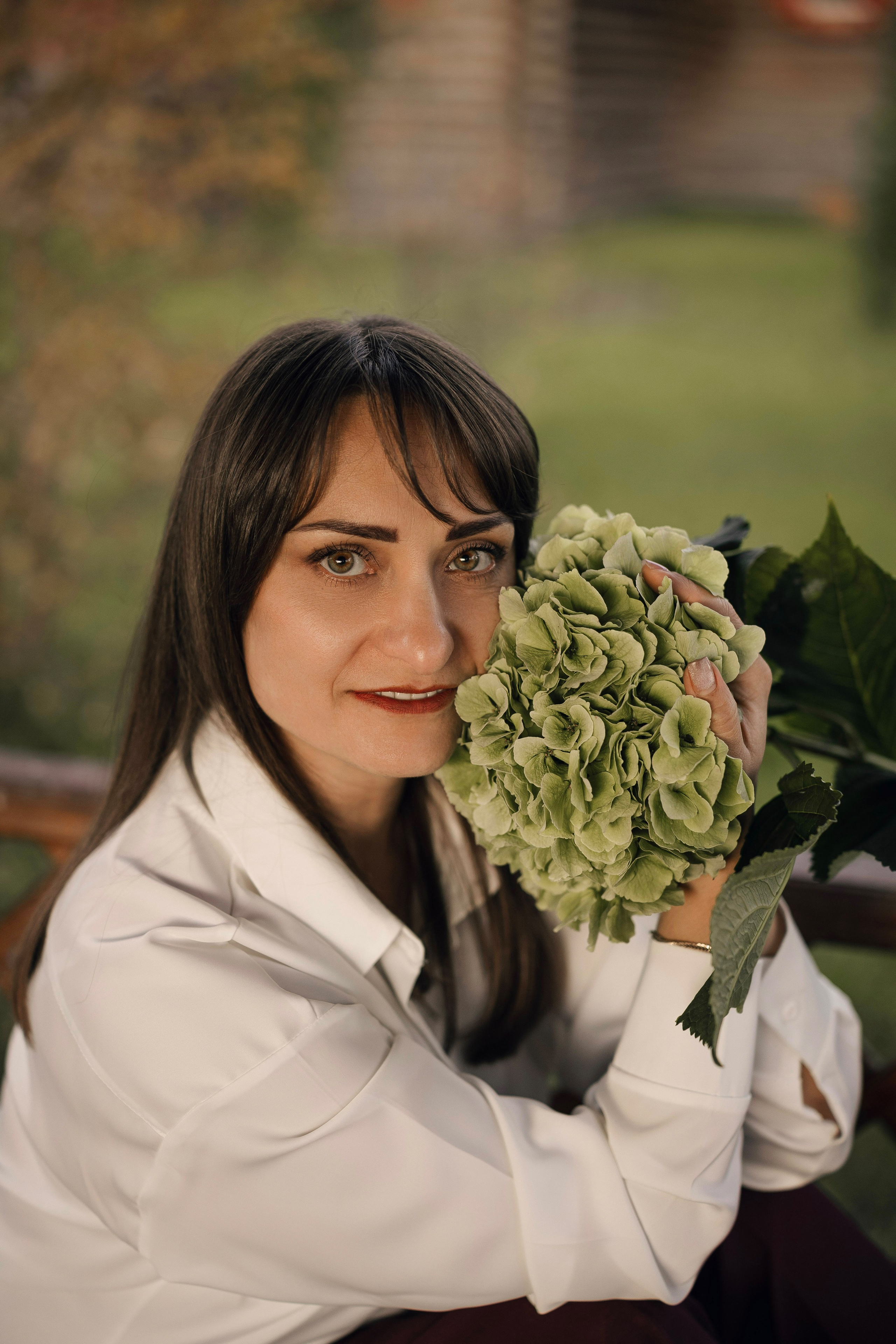 Натали с гортензией. Портретный, семейный и свадебный фотограф в Нарьян-Маре