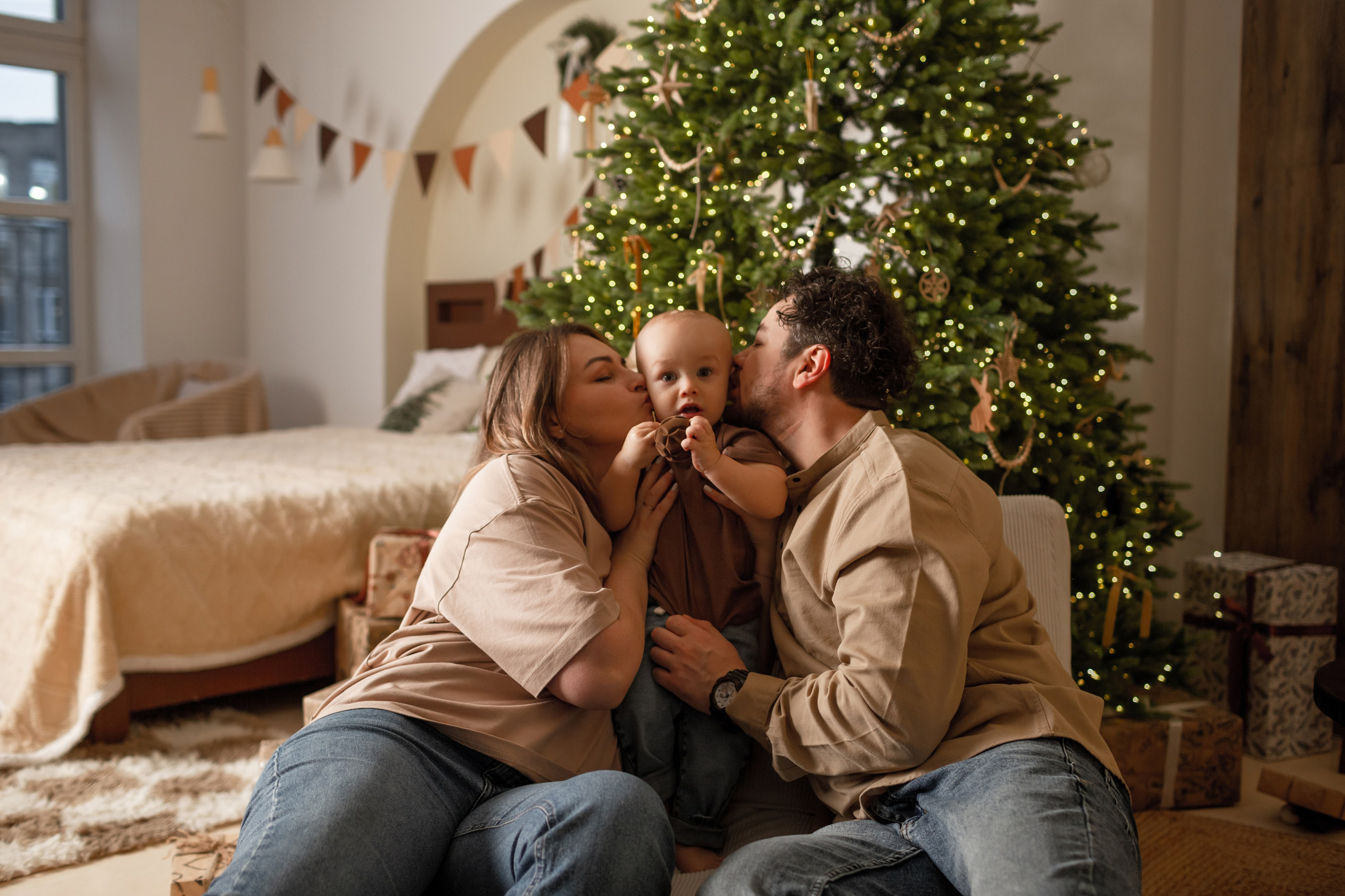 Семейная новогодняя фотосессия. Свадебный фотограф Кирилл Белый