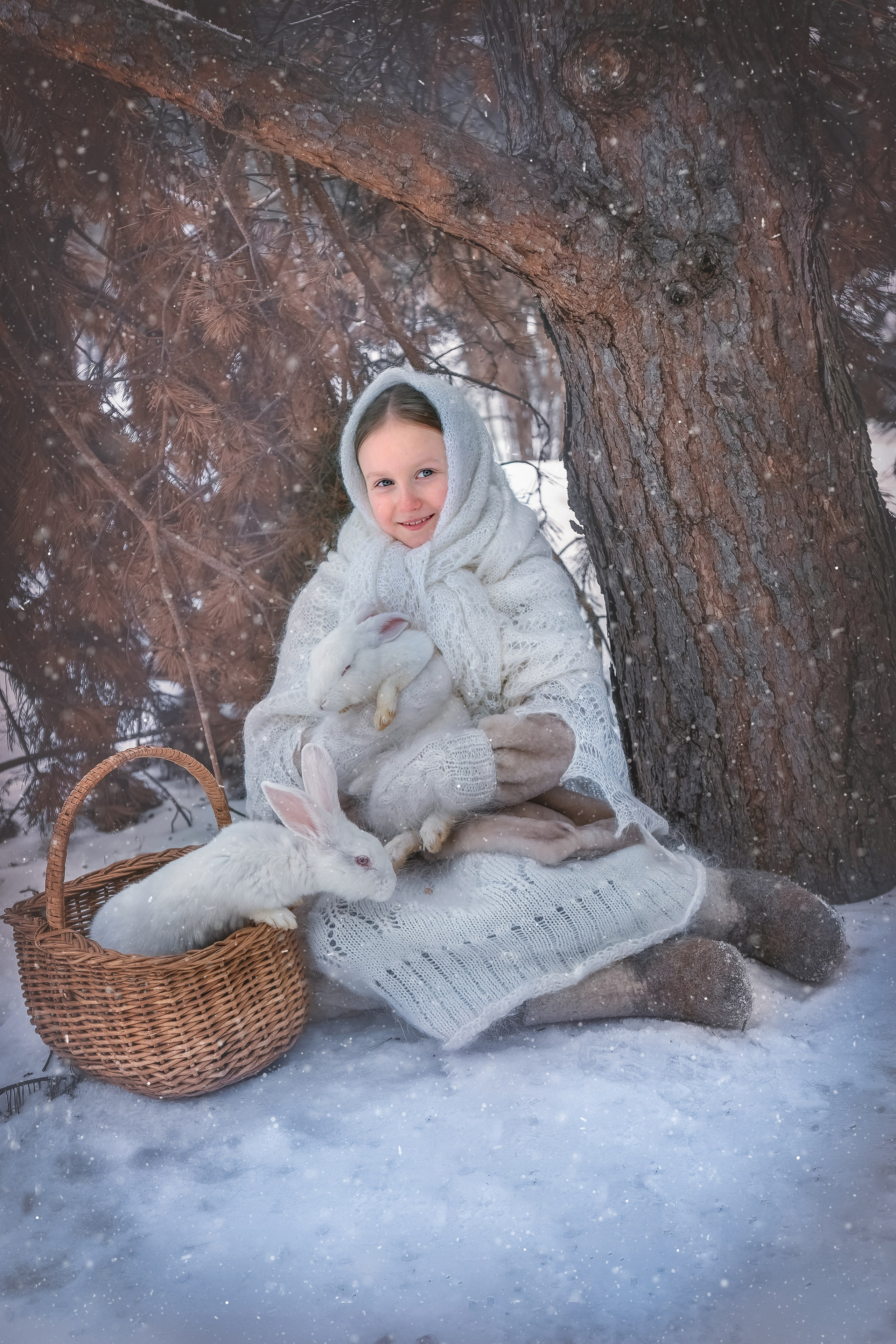 Фотосессия с кроликами в Москве от фотографа Елены Жмельковой