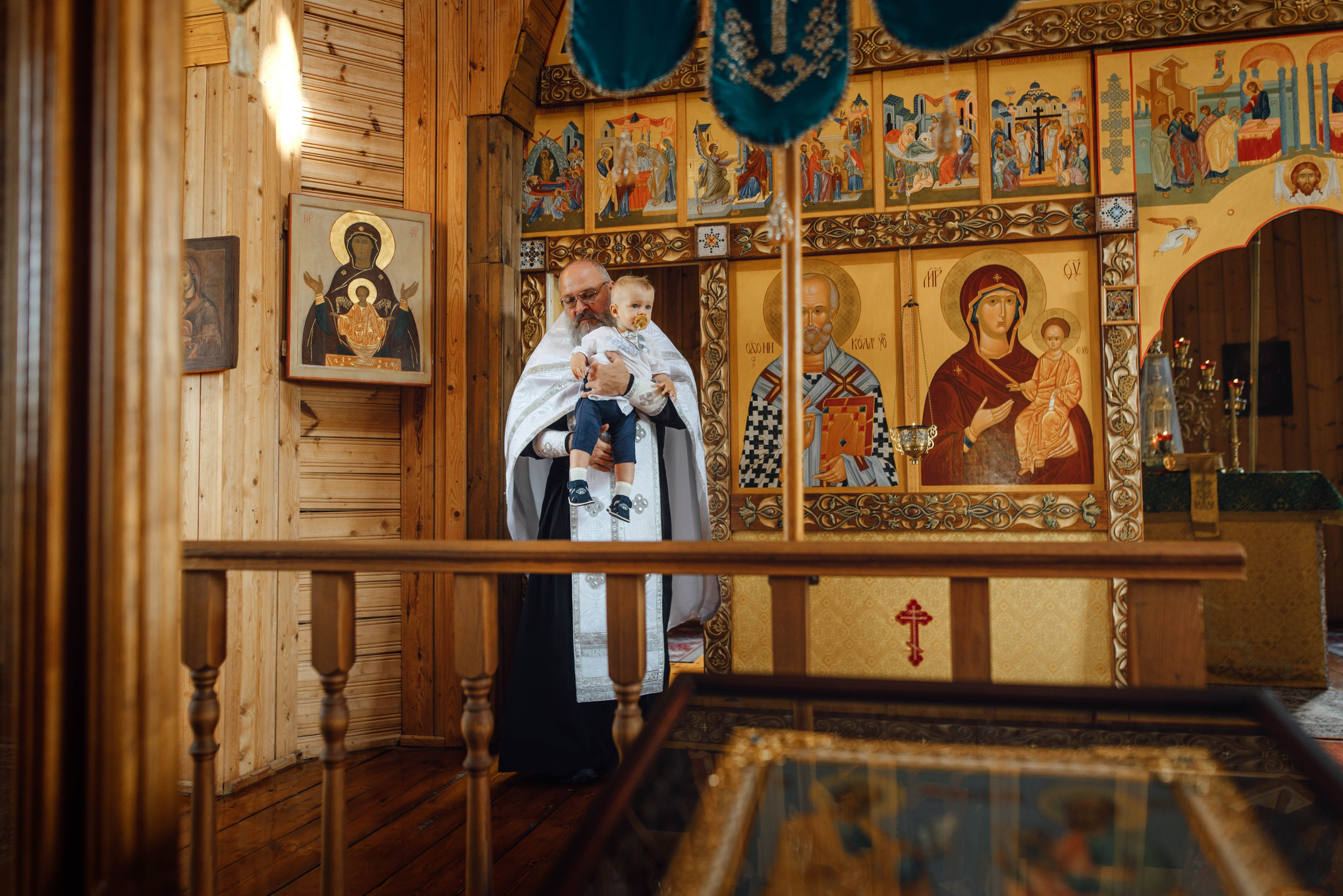 Крещение Тимофея, д. Киевец, храм Святой Троицы, август 2025
