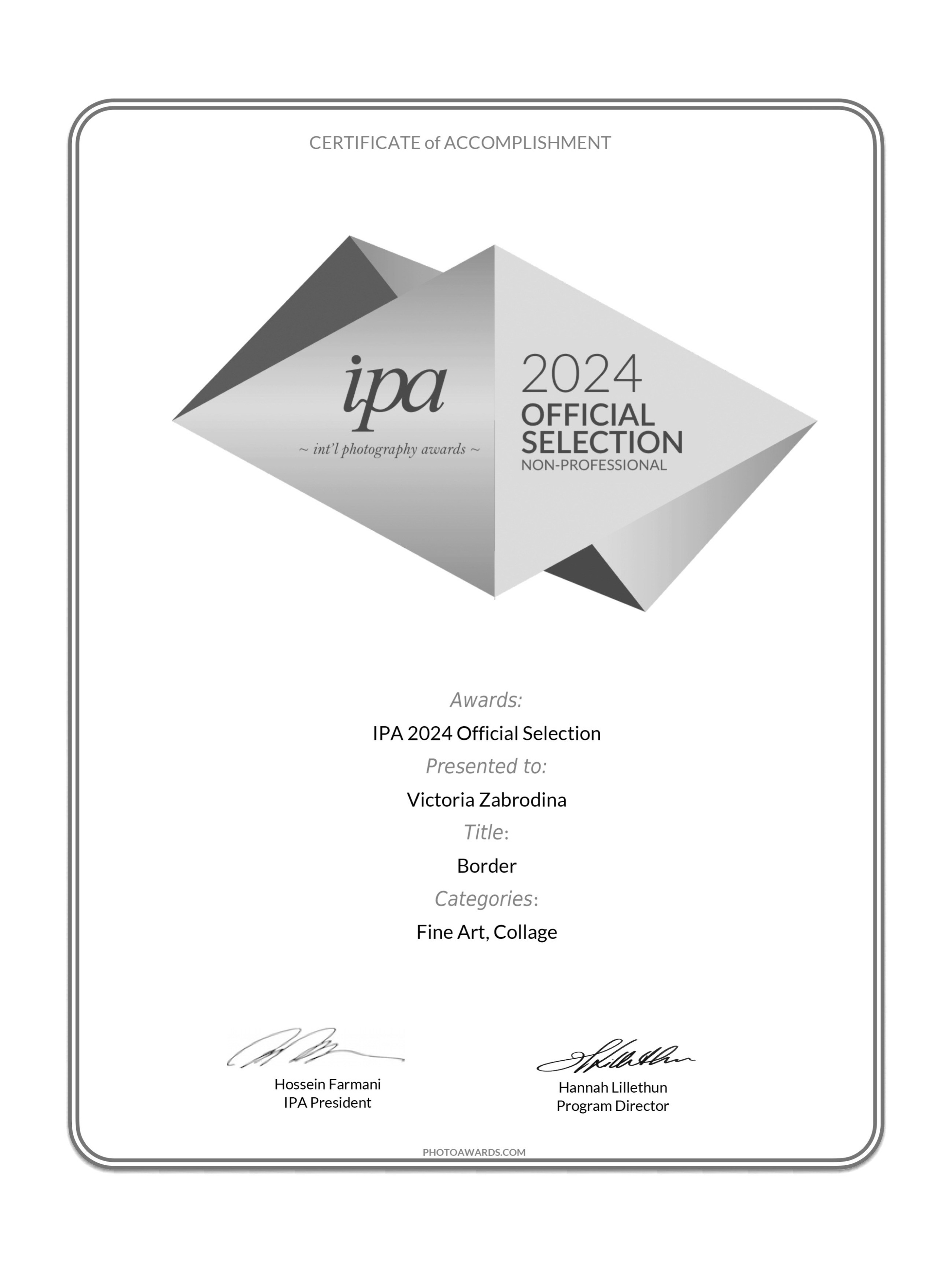 IPA. Арт-фотограф Виктория Забродина