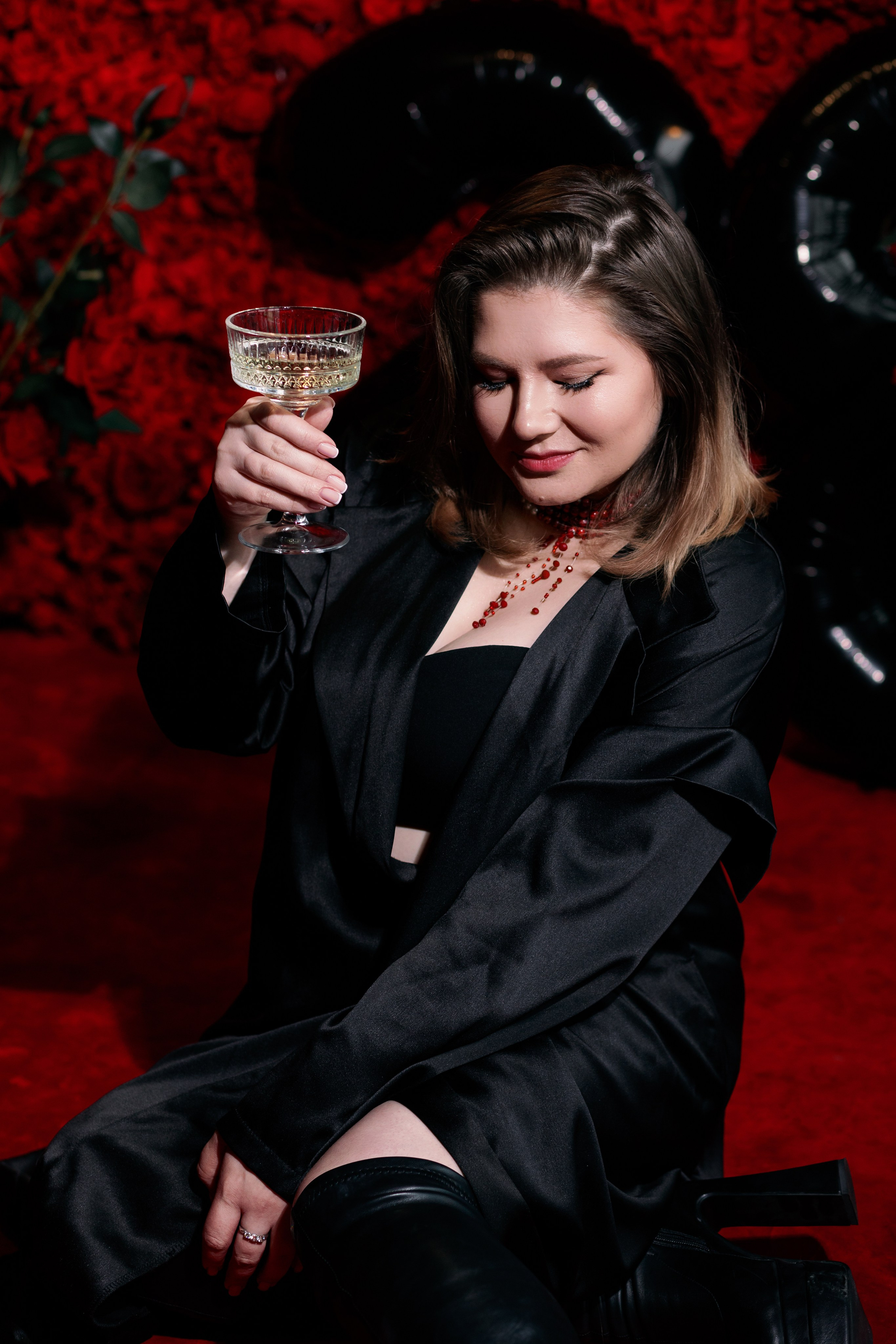 Фотосессия для девушки с бенто тортом в студии. Фотограф в Санкт-Петербурге, Анна Скворцова