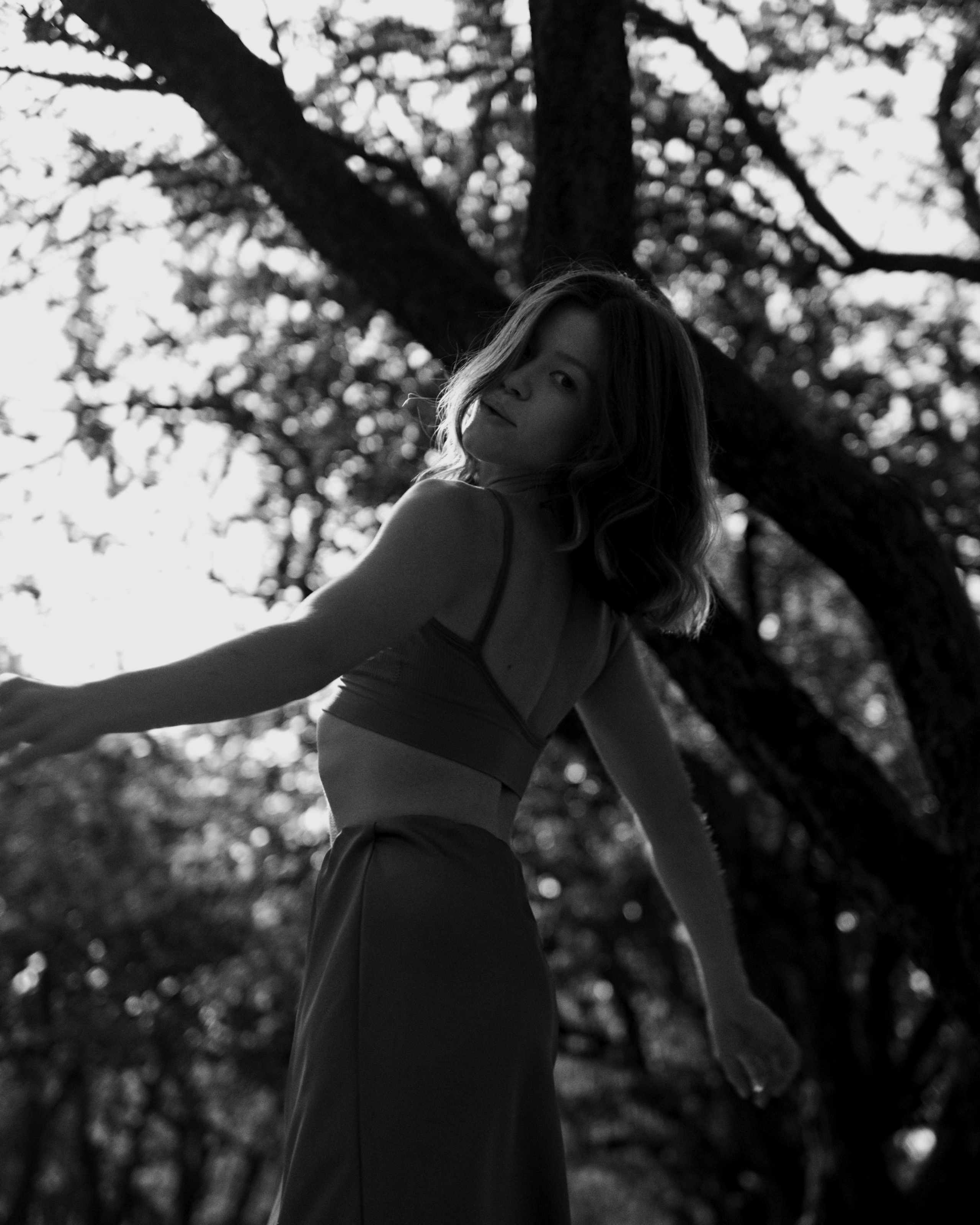 Dancing in the shade of trees