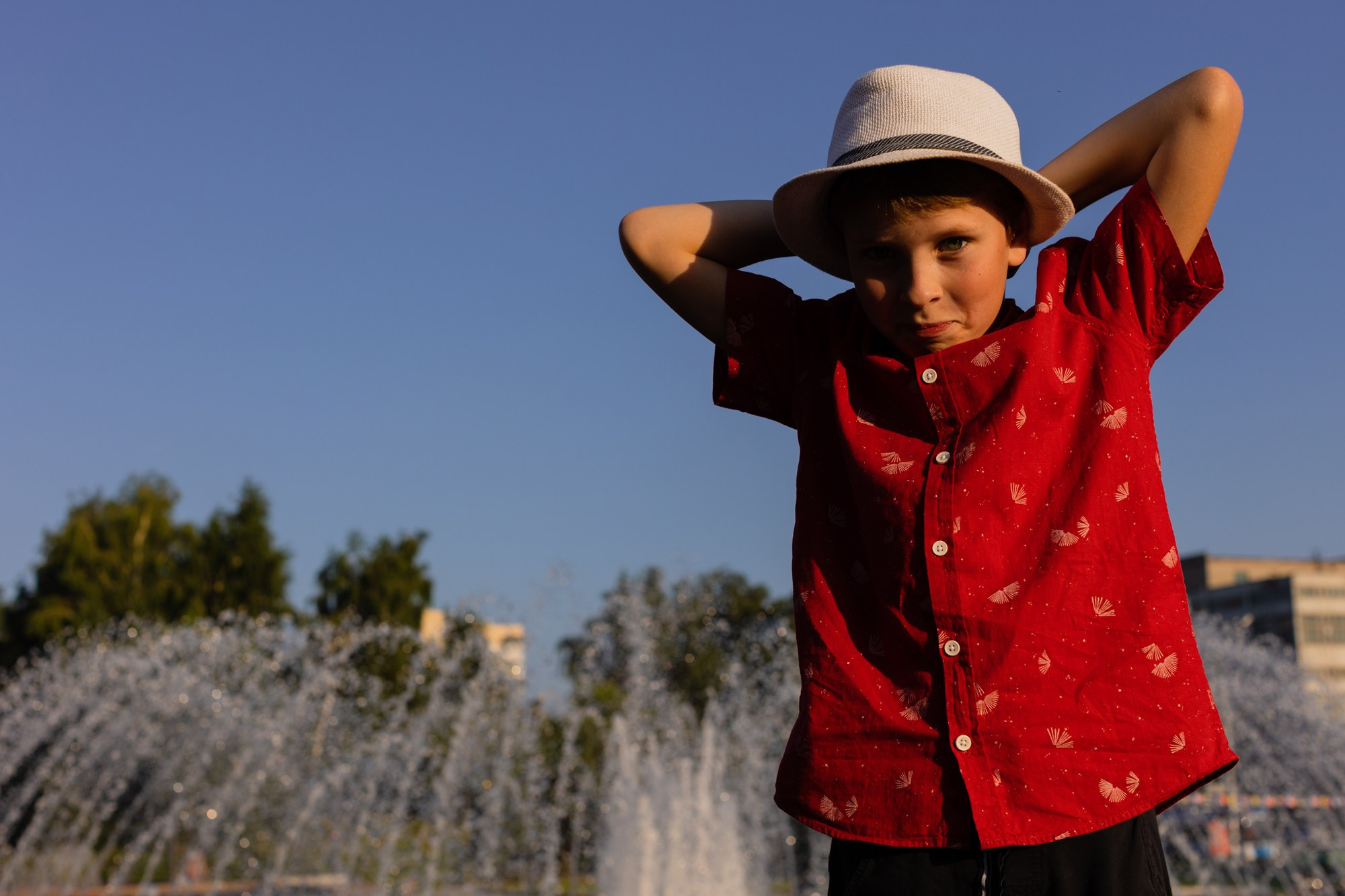 Вечерняя фотосессия у фонтанов в Новосибирске. Семейный фотограф в Новосибирске Инна Кузнецова
