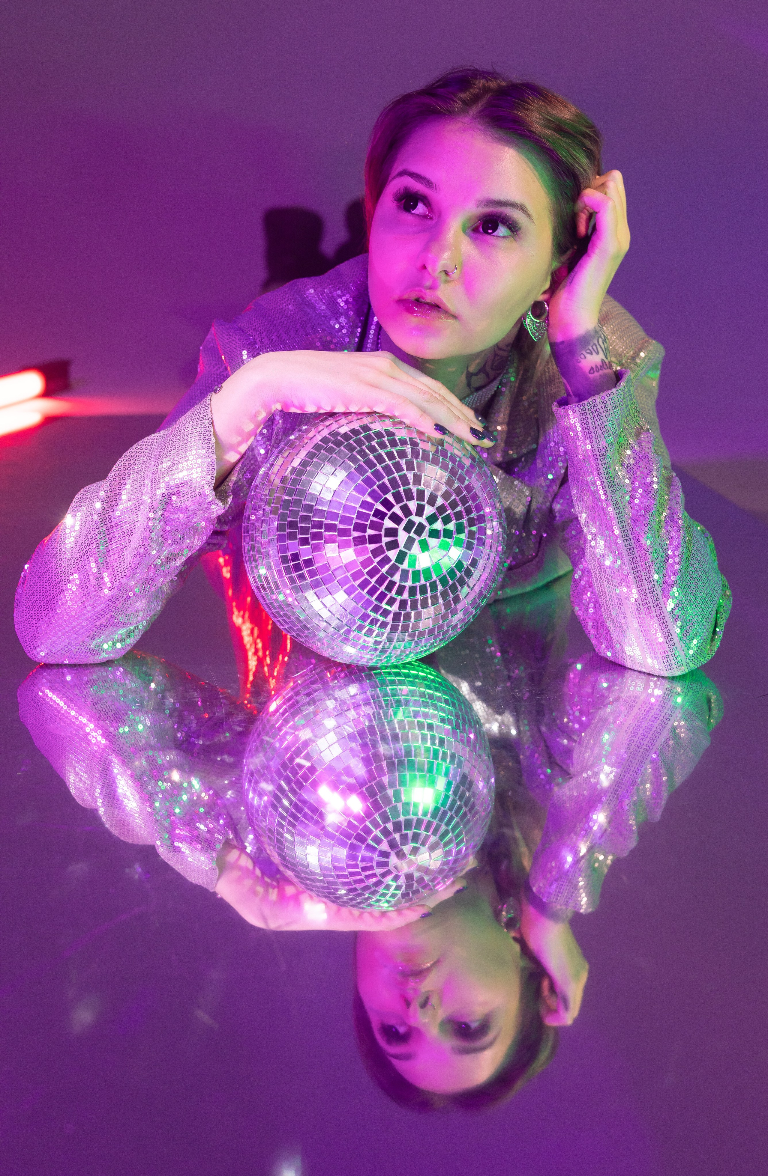 Дарья Каннибал. Съемка с цветными фильтрами в фотостудии. Портретный фотограф Панферова Регина г. Санкт-Петербург, г. Казань