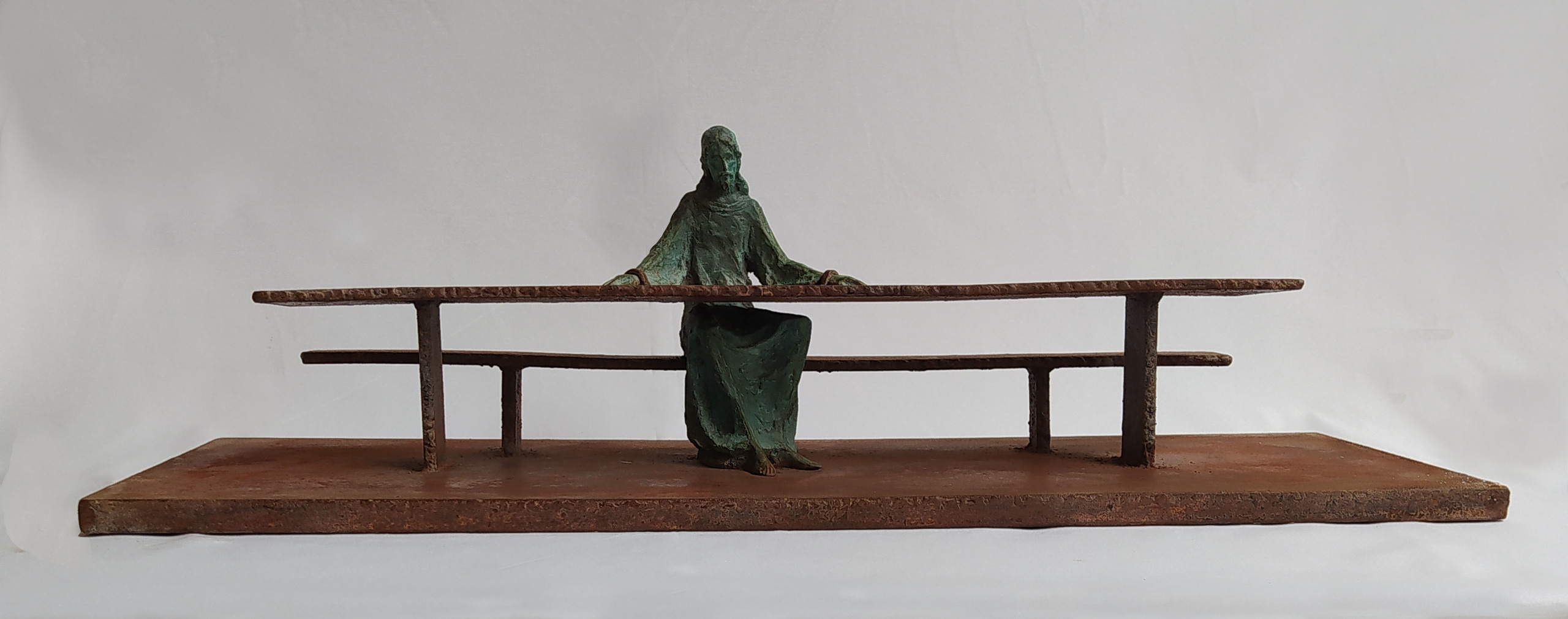 "Последняя вечеря. Последняя исповедь. Последний допрос." H: 23cm * 76 cm * 26 cm. 2020г.