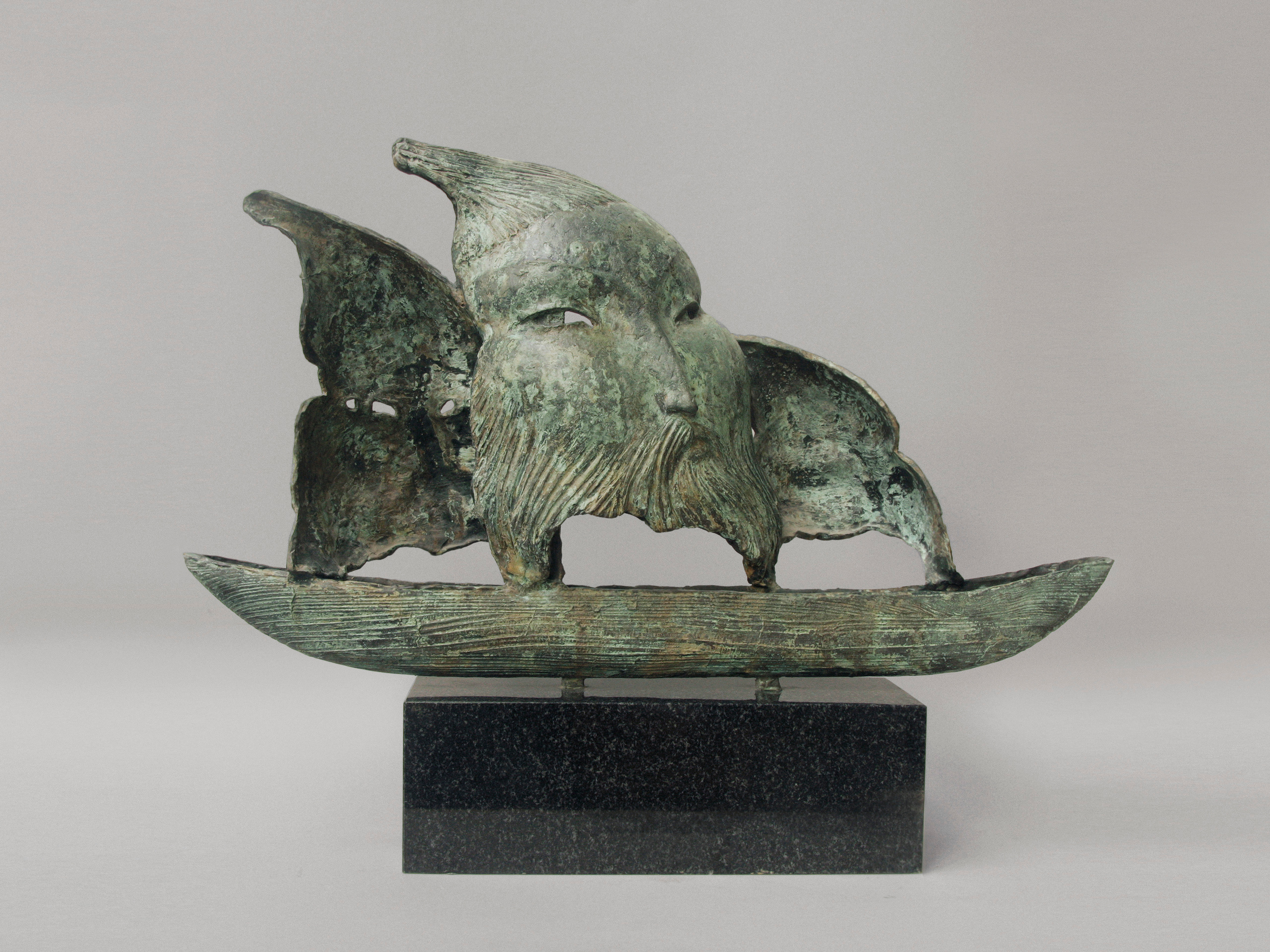"Азиатский ветер" Бронза, гранит, H: 45 cm