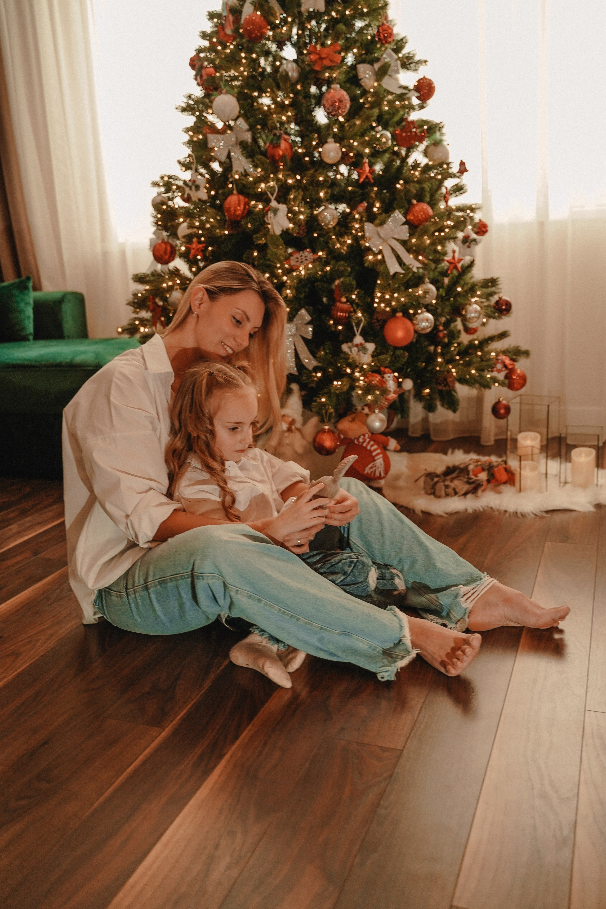Домашняя Новогодняя фотосессия. Семейный и женский фотограф в Краснодаре Анастасия Приймак