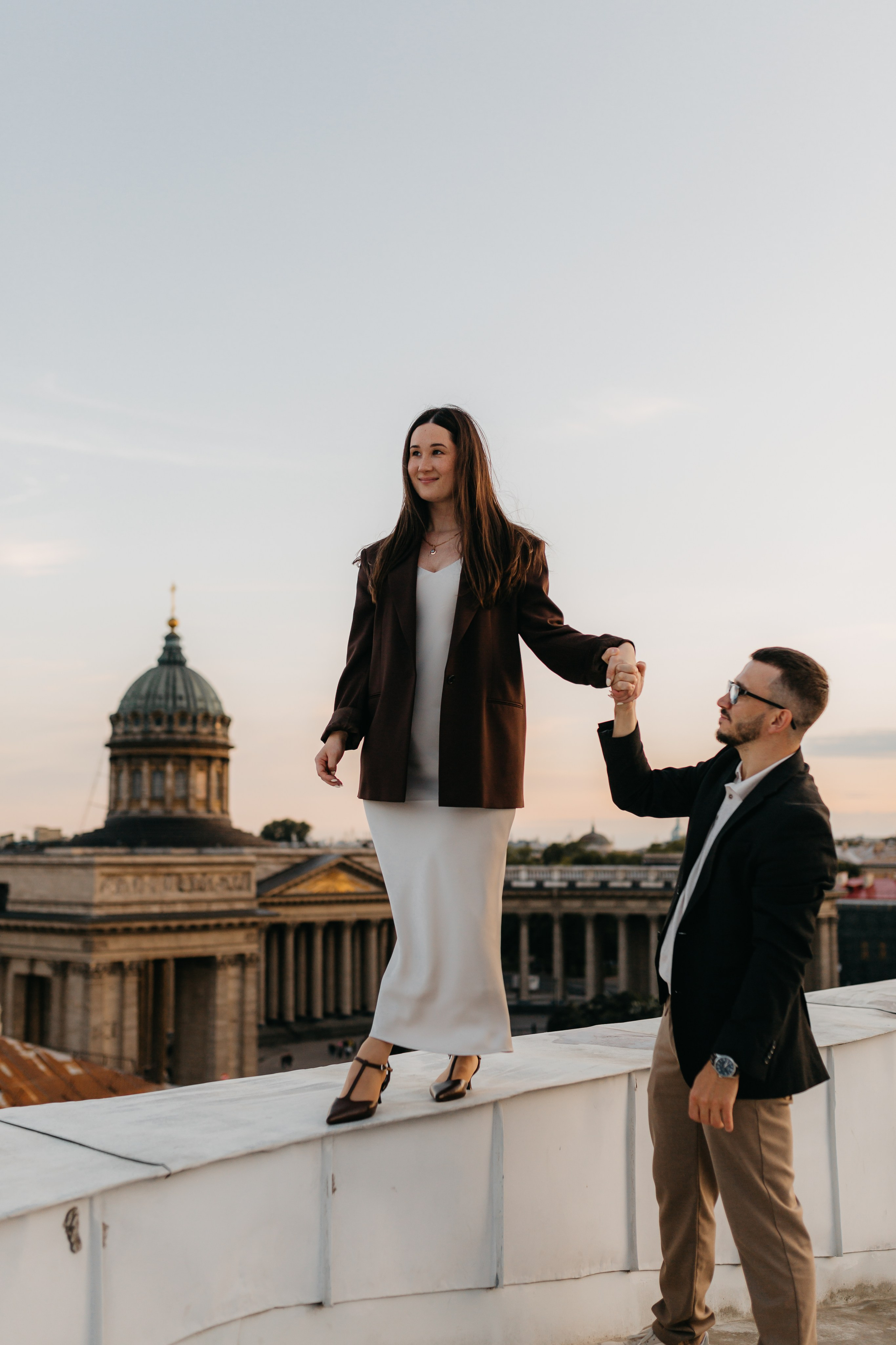 LoveStory на крышах Питера. Фотограф Санкт-Петербург Князева Елизавета