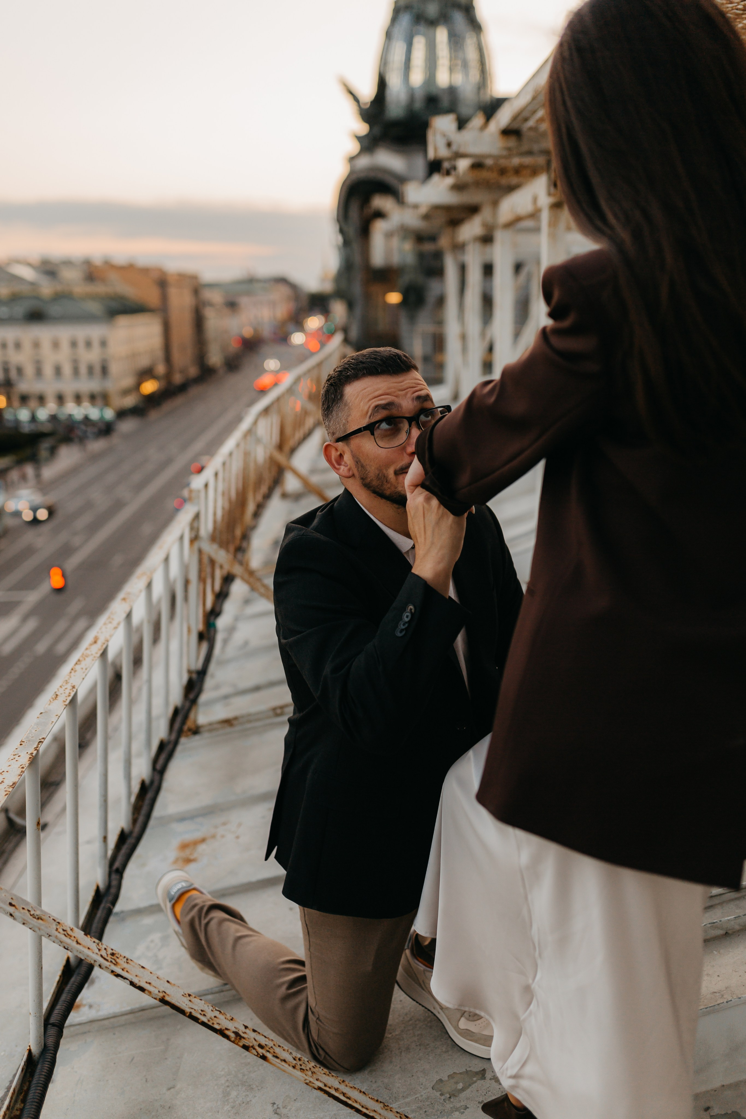 LoveStory на крышах Питера. Фотограф Санкт-Петербург Князева Елизавета