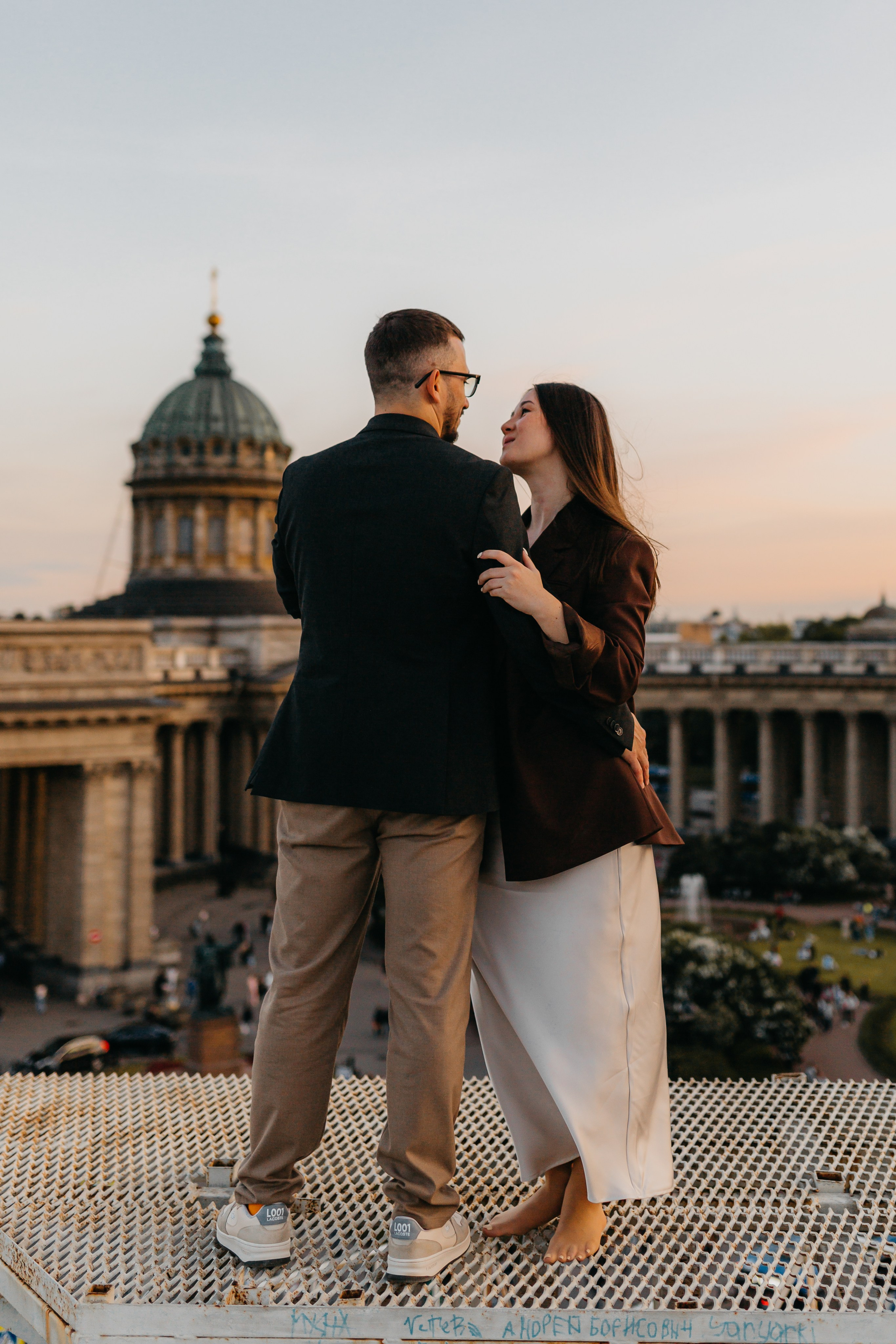 LoveStory на крышах Питера. Фотограф Санкт-Петербург Князева Елизавета